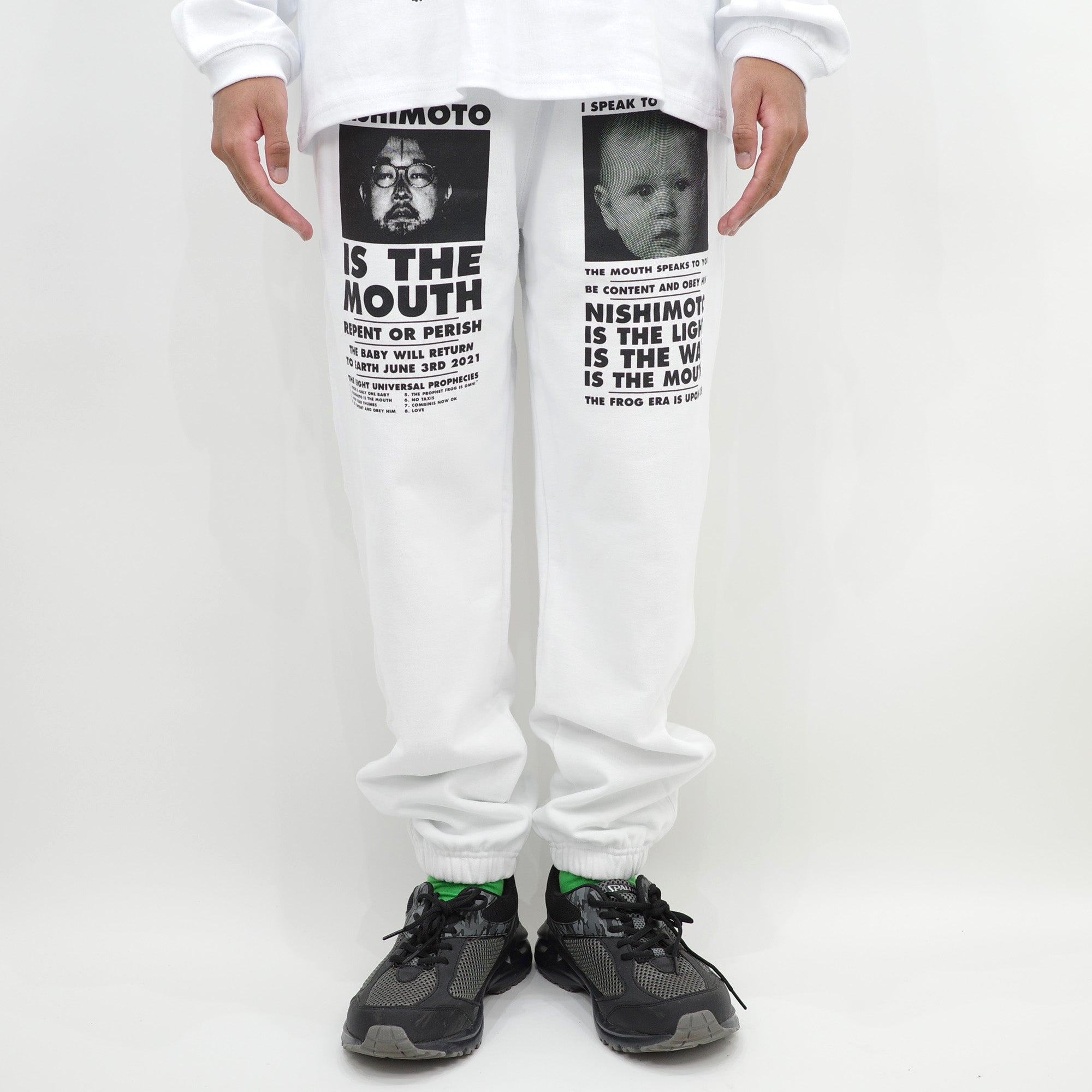 NISHIMOTO IS THE MOUTH CLASSIC SWEAT PANTS NIM-L15C WHITE