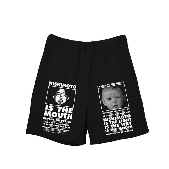 NISHIMOTO IS THE MOUTH CLASSIC SWEAT SHORTS NIM-L16CN BLACK