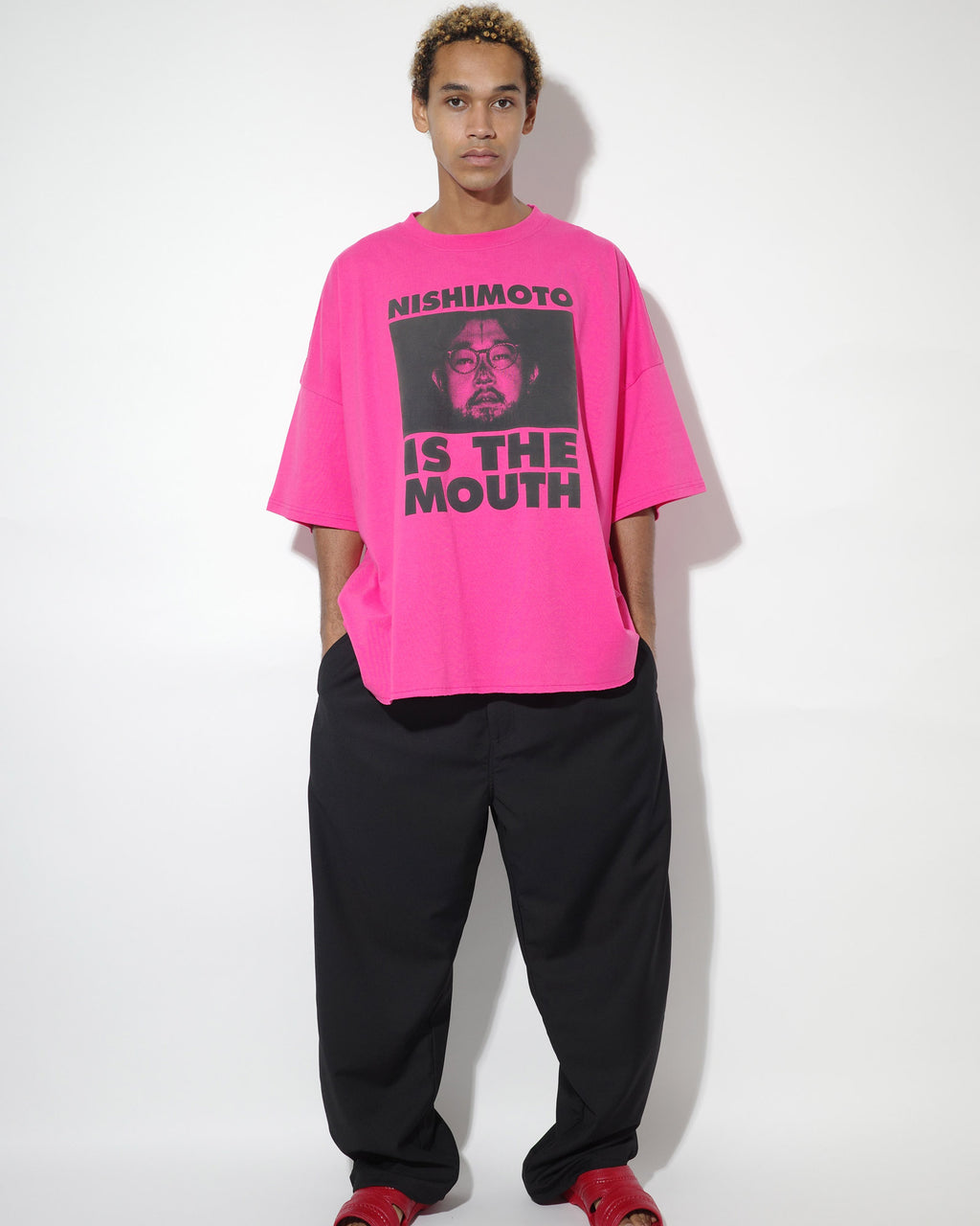 NISHIMOTO IS THE MOUTH WIDE S/S TEE NIM-LWD11C SH PINK