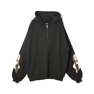 NISHIMOTO IS THE MOUTH ZIP SWEAT HOODIE NIM-N07 BLACK