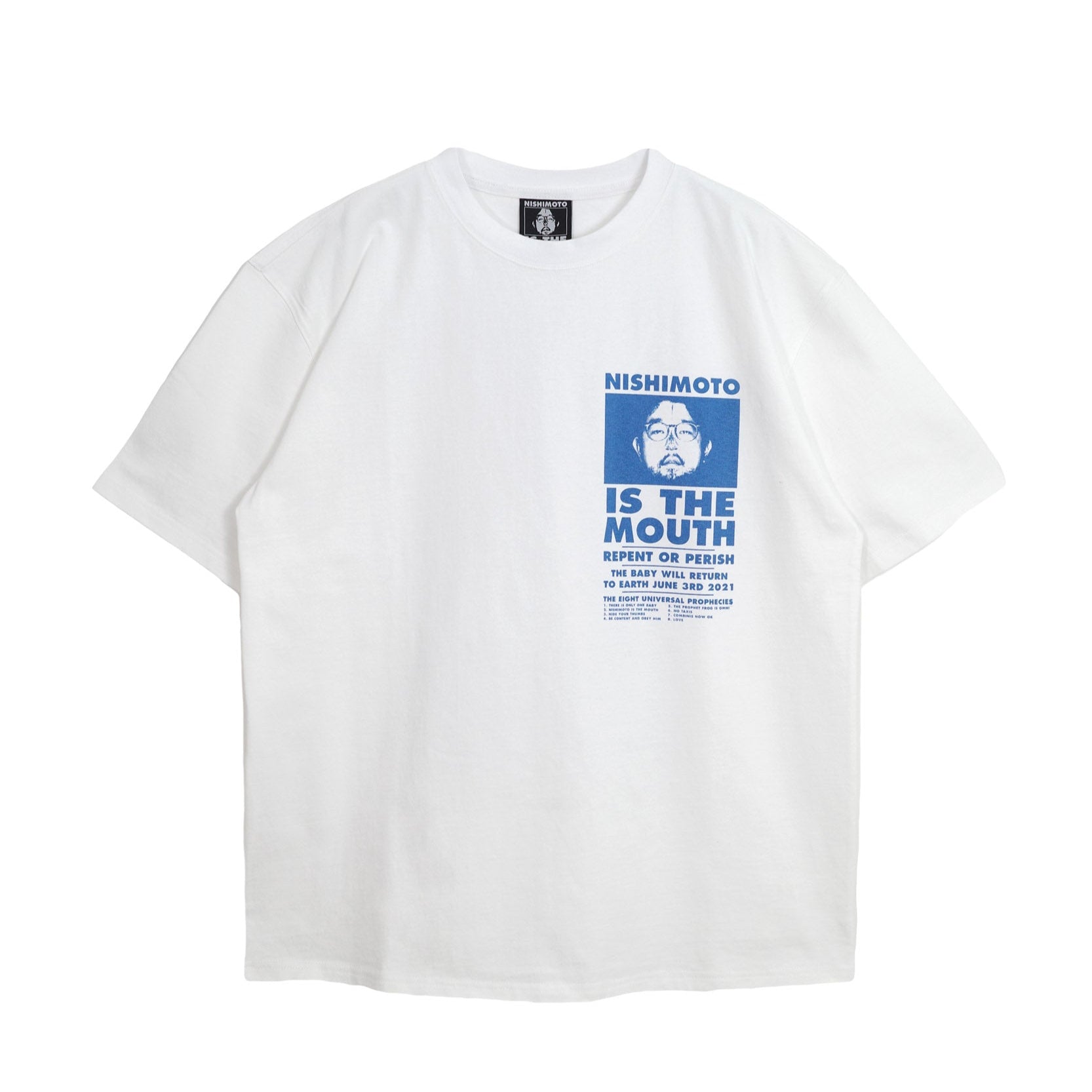 NISHIMOTO IS THE MOUTH S/S TEE NIM-SP01C WHITE/BLUE