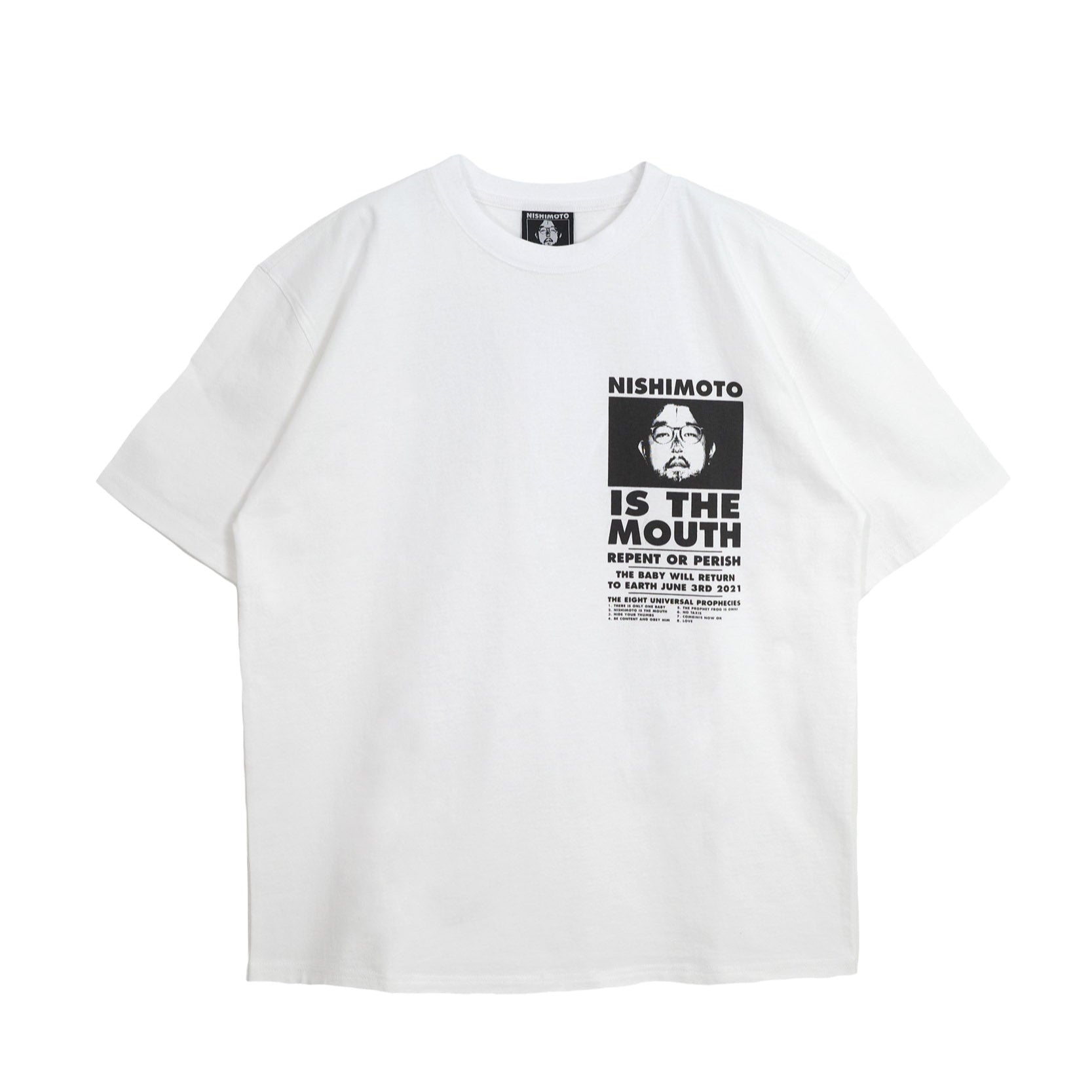 NISHIMOTO IS THE MOUTH S/S TEE NIM-SP01C WHITE/BLACK