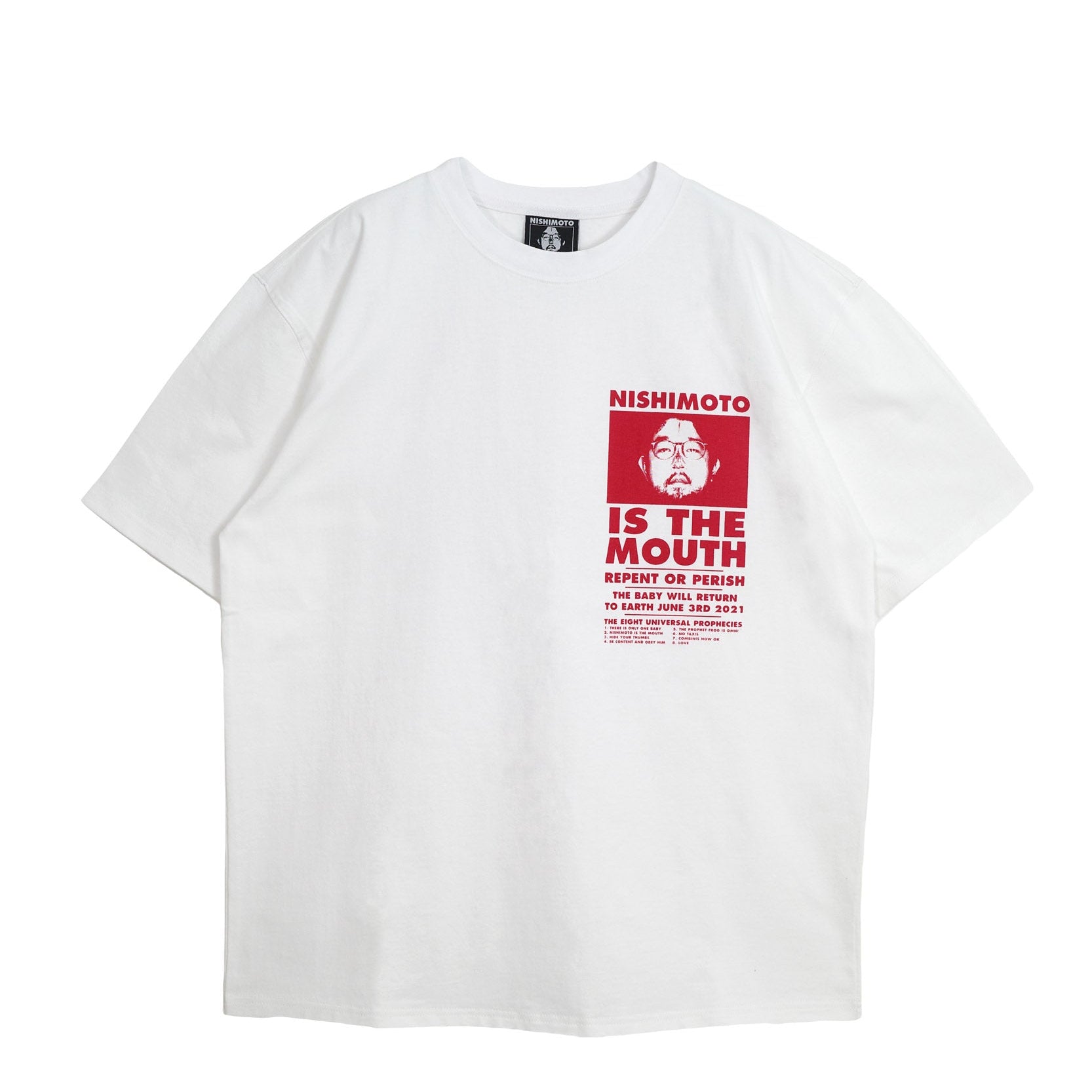 NISHIMOTO IS THE MOUTH S/S TEE NIM-SP01C WHITE/RED