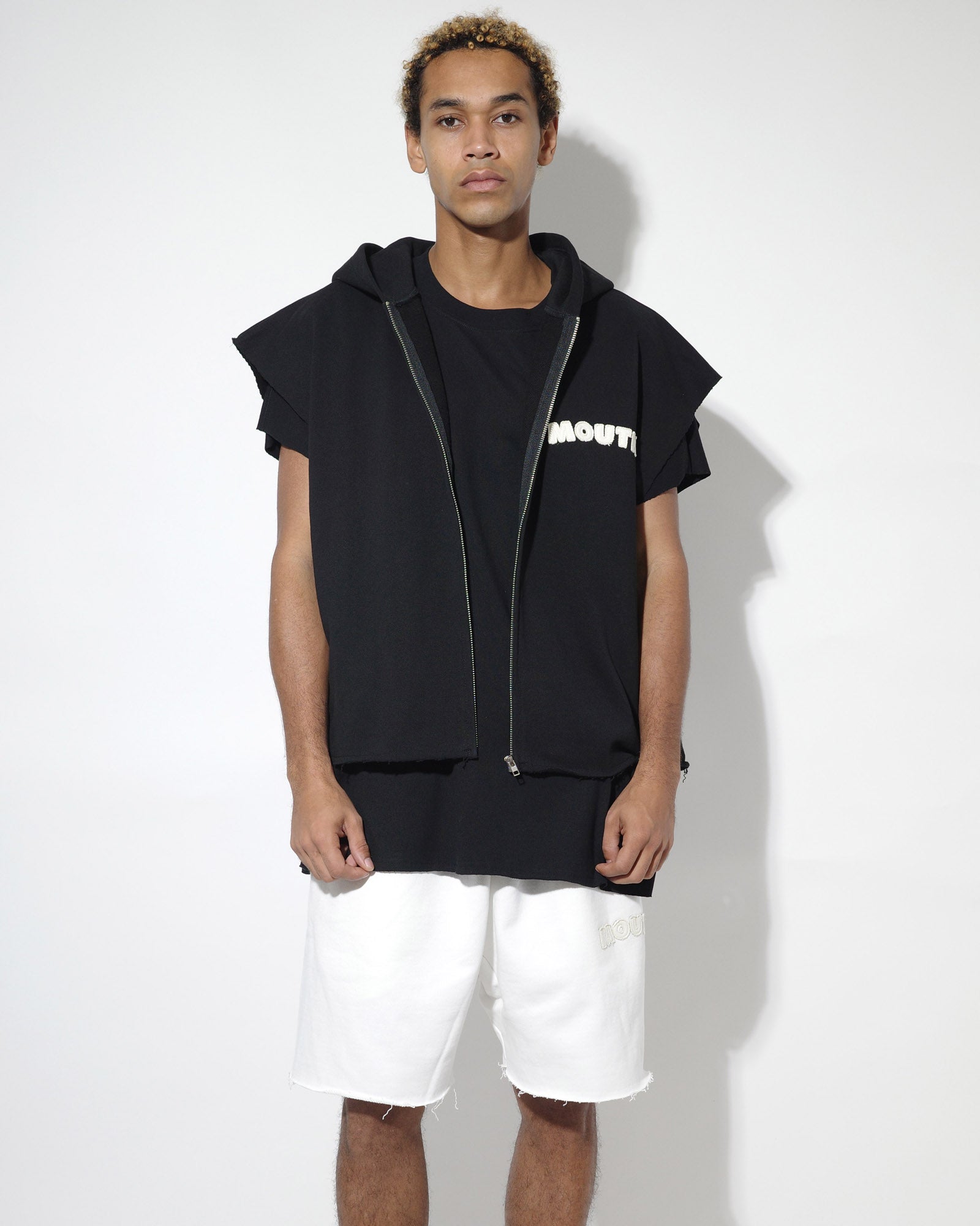 NISHIMOTO IS THE MOUTH WIDE ZIP N/S SWEAT HOODIE NIM-SPWD10W BLACK