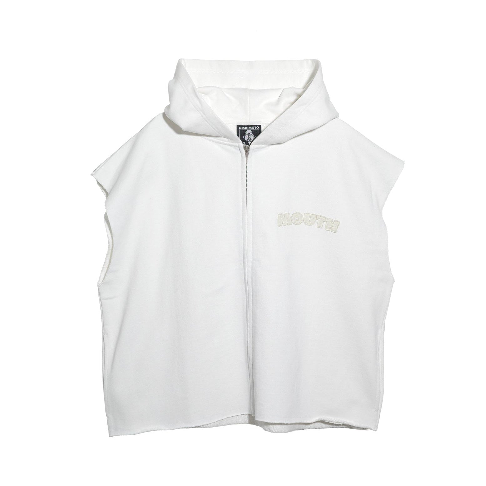 NISHIMOTO IS THE MOUTH WIDE ZIP N/S SWEAT HOODIE NIM-SPWD10W WHITE