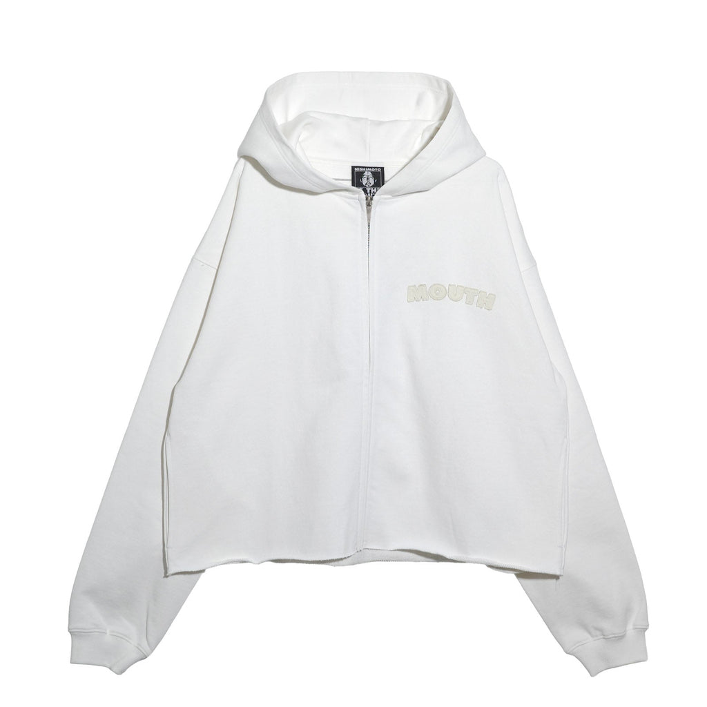 NISHIMOTO IS THE MOUTH WIDE ZIP SWEAT HOODIE NIM-SPWD11W WHITE