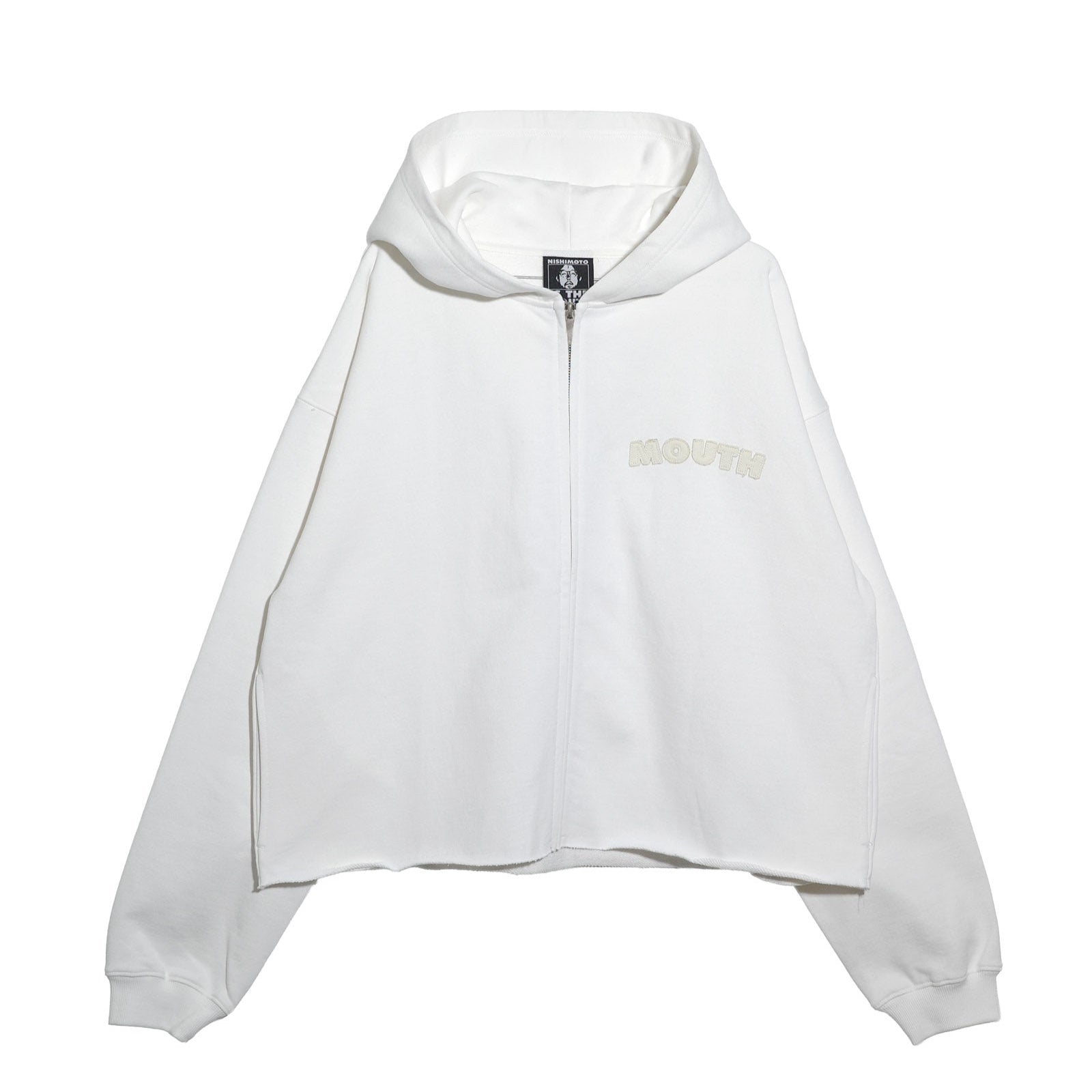 NISHIMOTO IS THE MOUTH WIDE ZIP SWEAT HOODIE NIM-SPWD11W WHITE