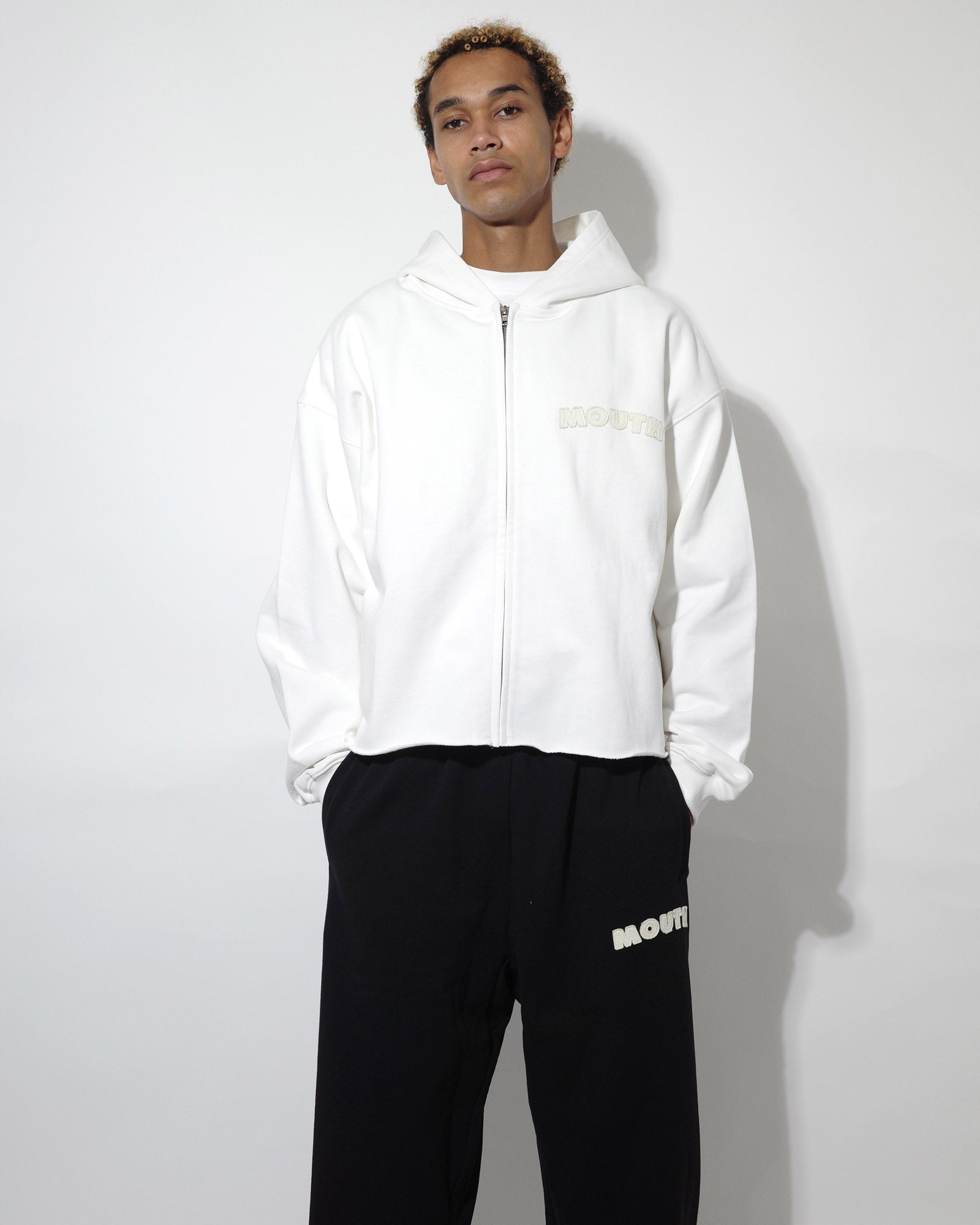 NISHIMOTO IS THE MOUTH WIDE ZIP SWEAT HOODIE NIM-SPWD11W WHITE