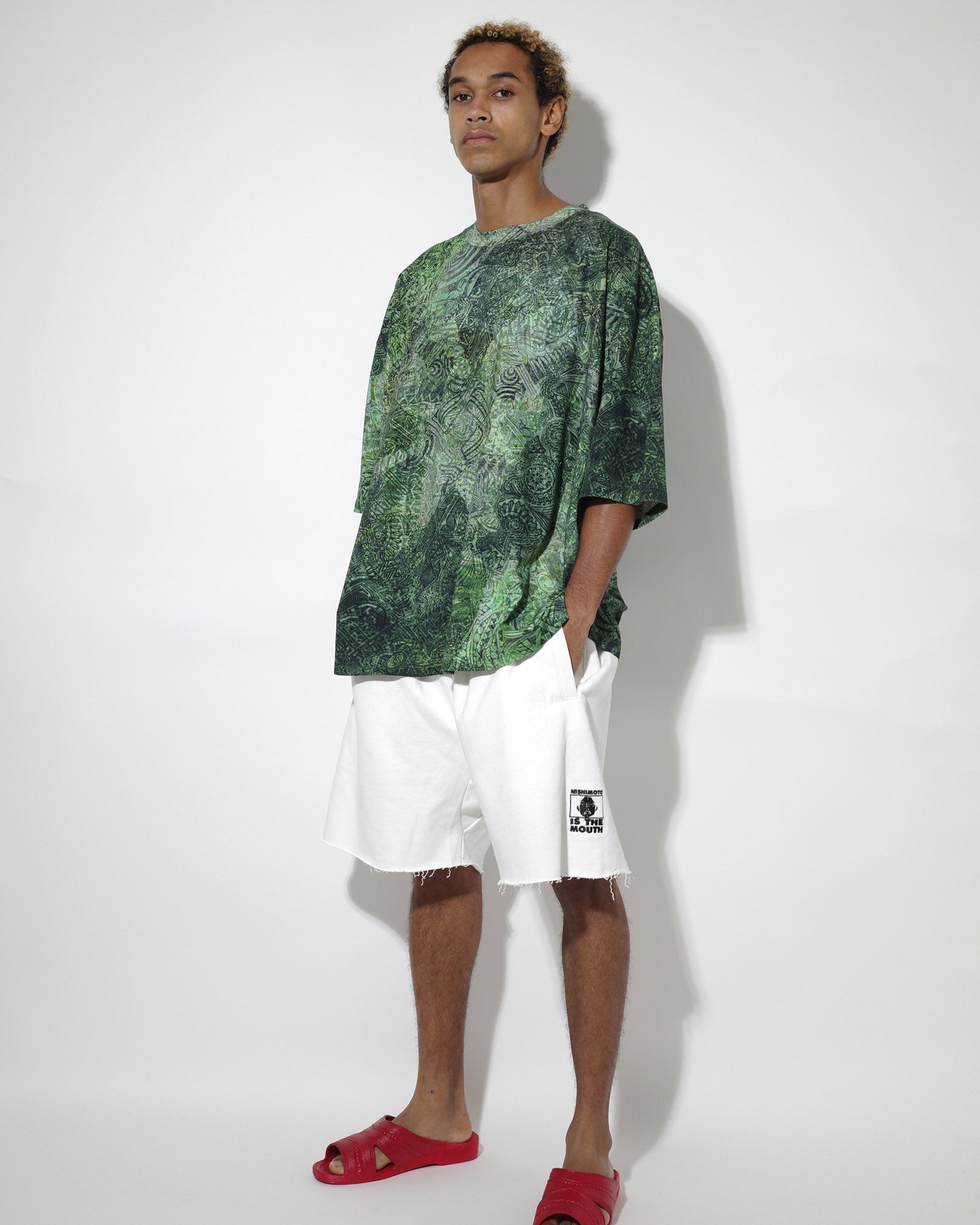 NISHIMOTO IS THE MOUTH S/S TEE NIM-T1SS GREEN CAMO