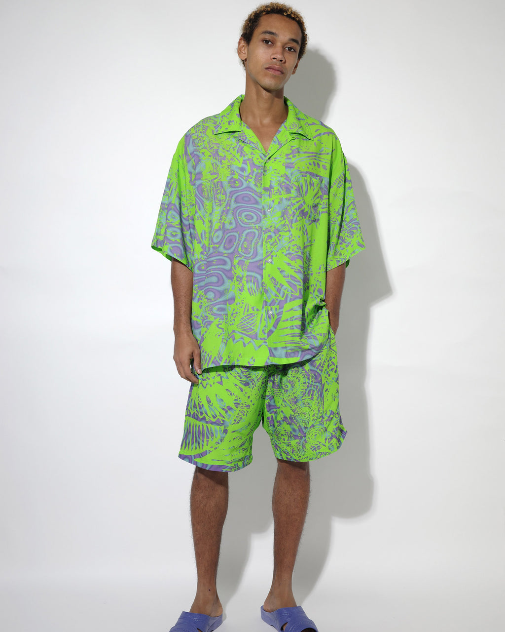 NISHIMOTO IS THE MOUTH HAWAIIAN SHIRTS NIM-T2SH  L GREEN
