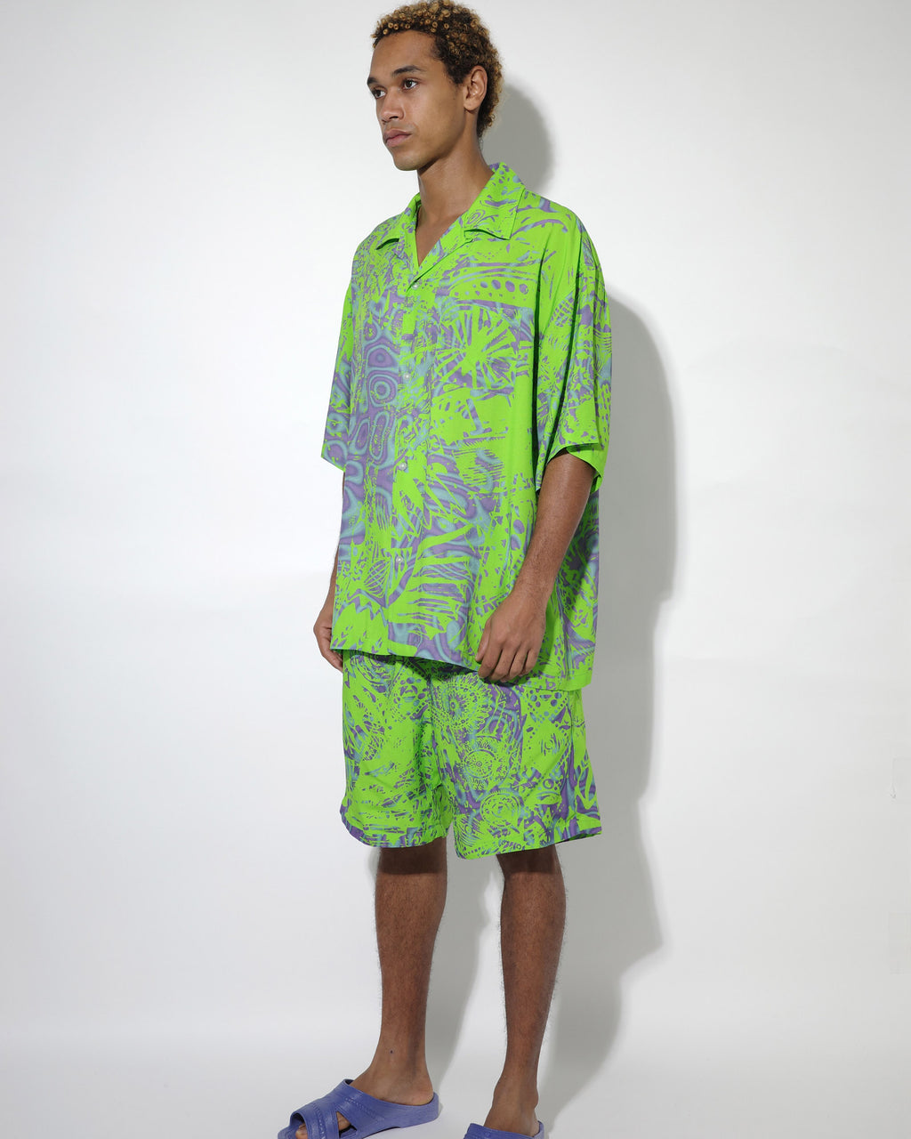 NISHIMOTO IS THE MOUTH HAWAIIAN SHIRTS NIM-T2SH  L GREEN