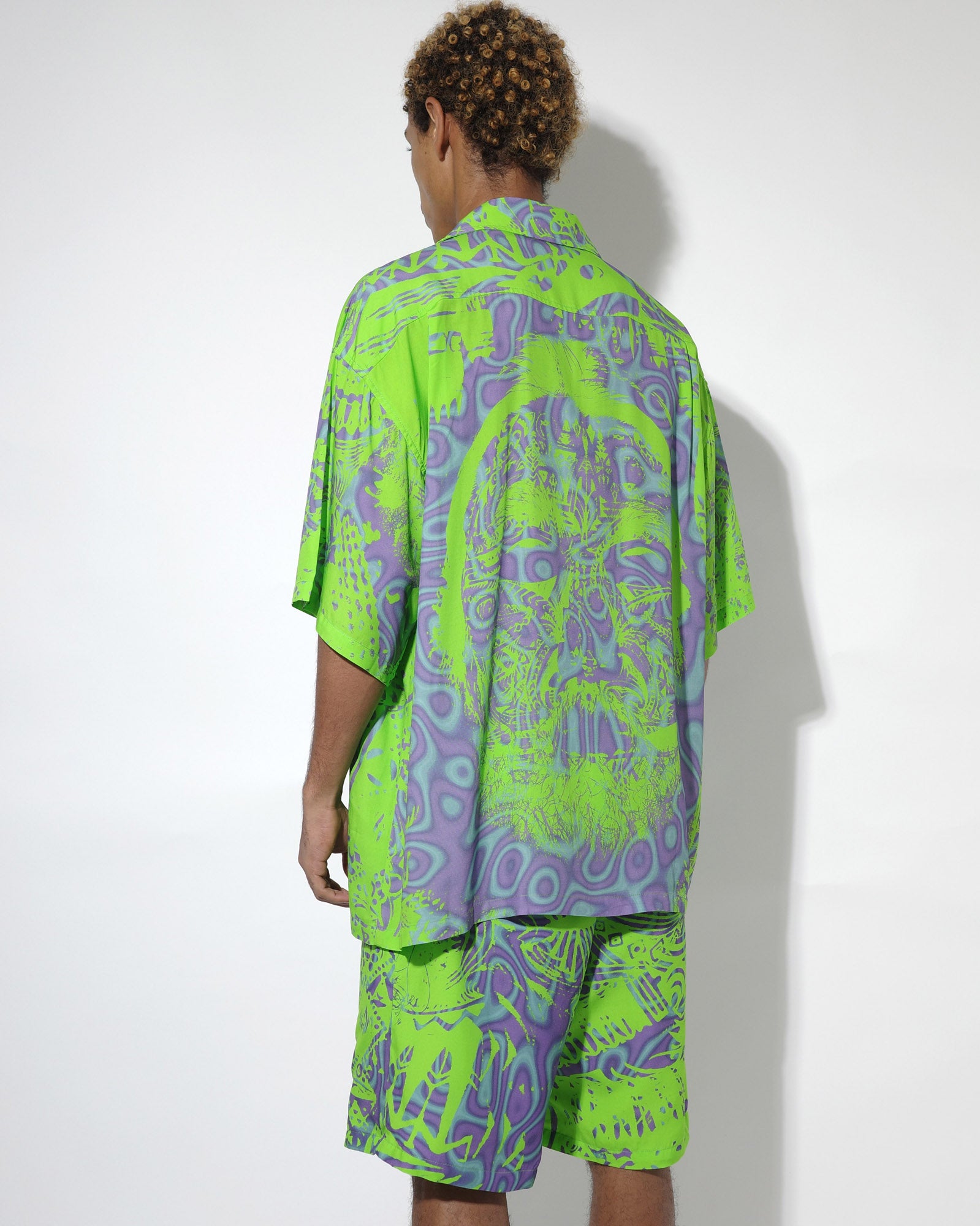 NISHIMOTO IS THE MOUTH HAWAIIAN SHIRTS NIM-T2SH  L GREEN