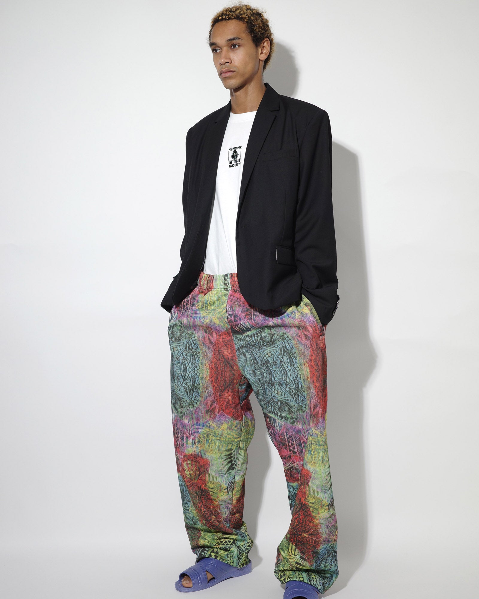 NISHIMOTO IS THE MOUTH WIDE SWEAT PANTS NIM-TWD08 MULTI CAMO