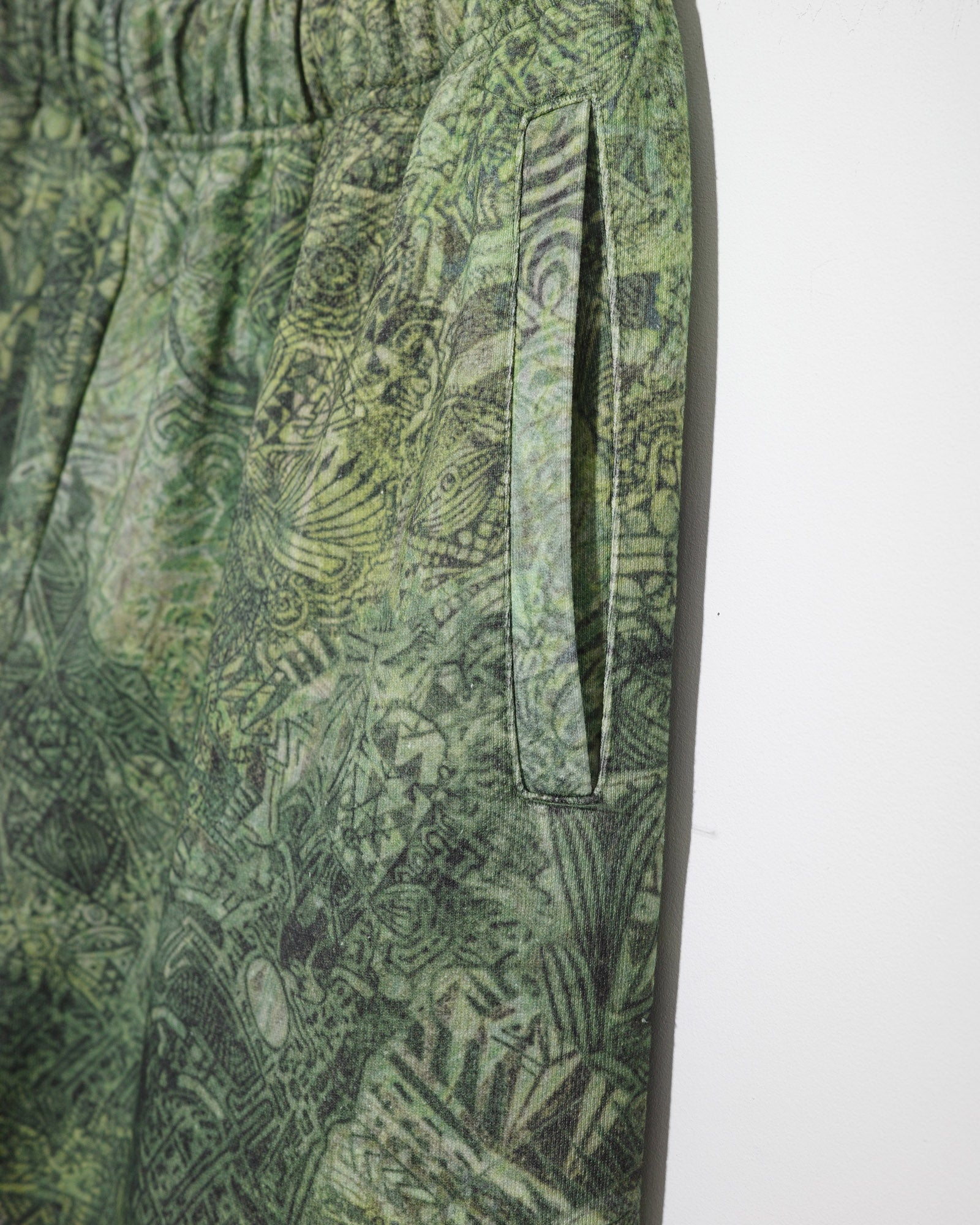 NISHIMOTO IS THE MOUTH WIDE SWEAT PANTS NIM-TWD08 GREEN CAMO