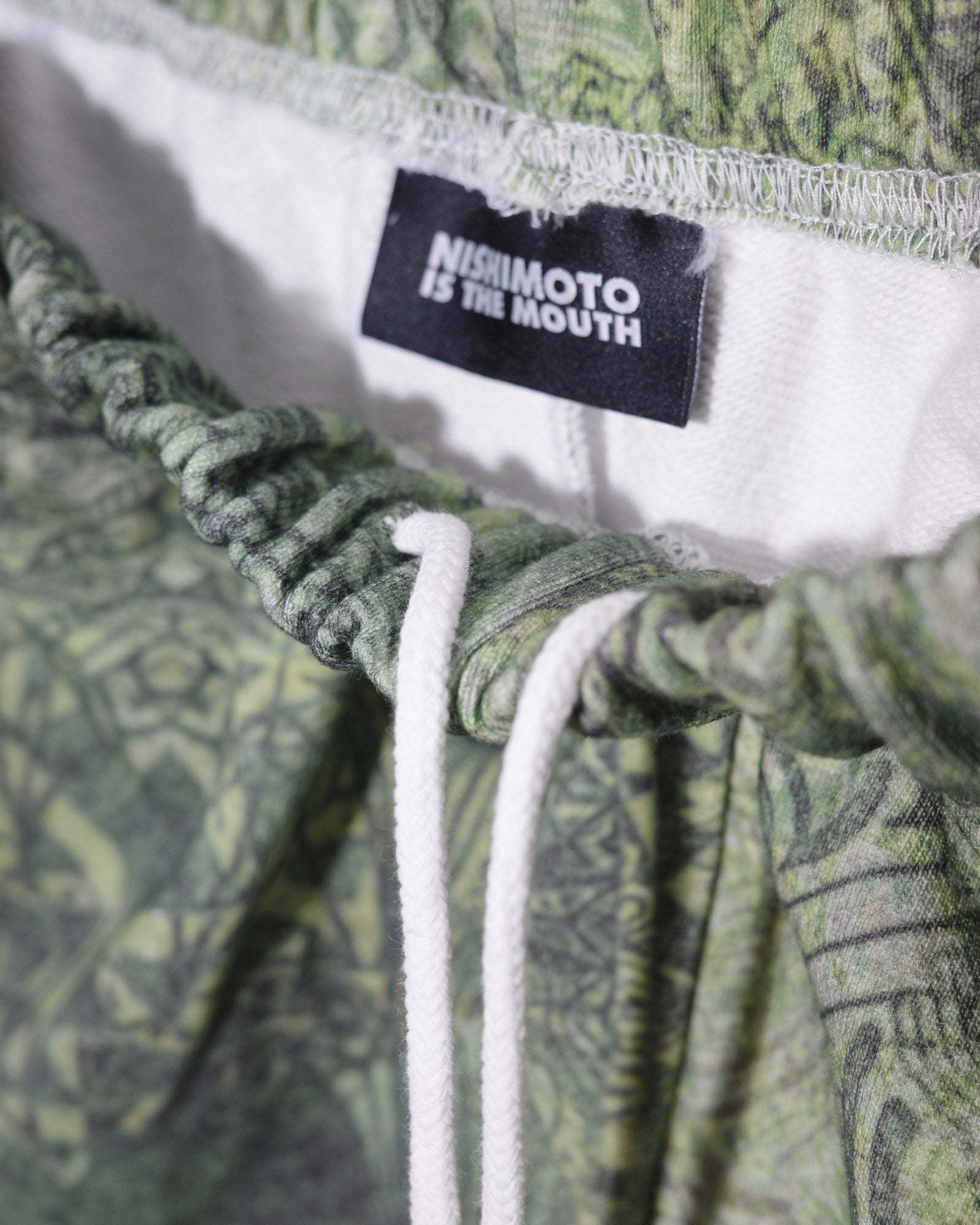 NISHIMOTO IS THE MOUTH WIDE SWEAT PANTS NIM-TWD08 GREEN CAMO