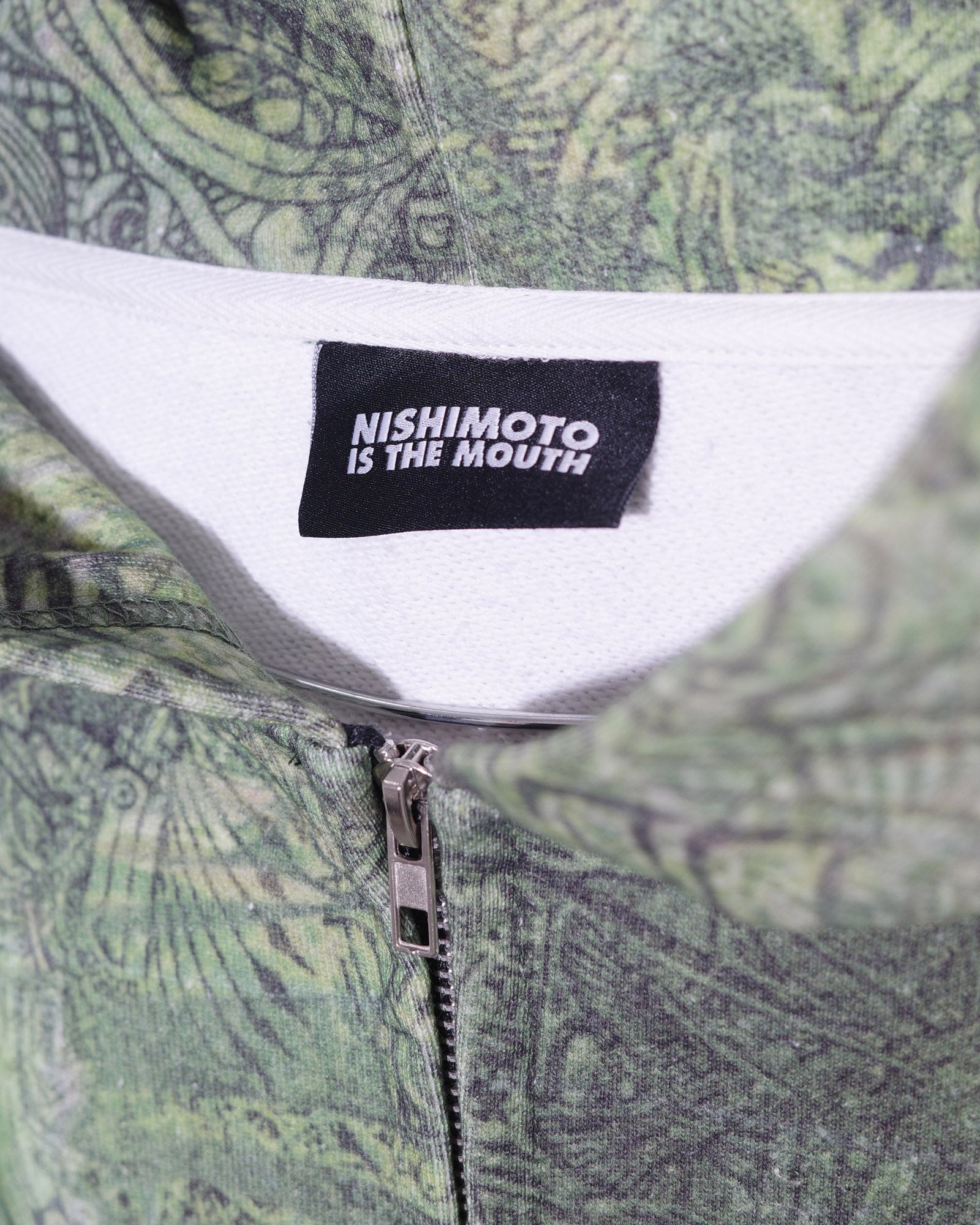 NISHIMOTO IS THE MOUTH WIDE ZIP SWEAT HOODIE NIM-TWD11 GREEN CAMO