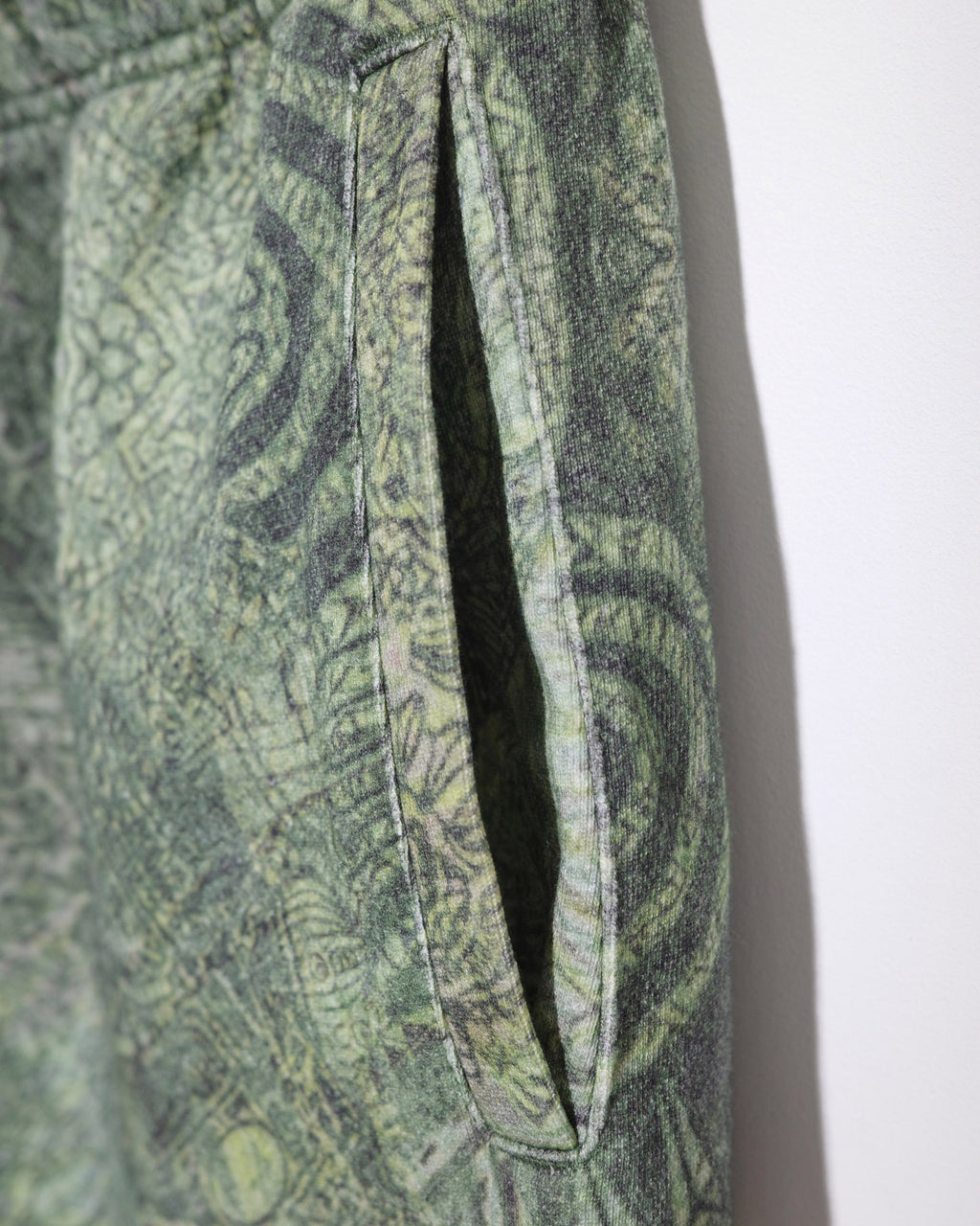 NISHIMOTO IS THE MOUTH  WIDE SWEAT SHORTS NIM-TWD12 GREEN CAMO