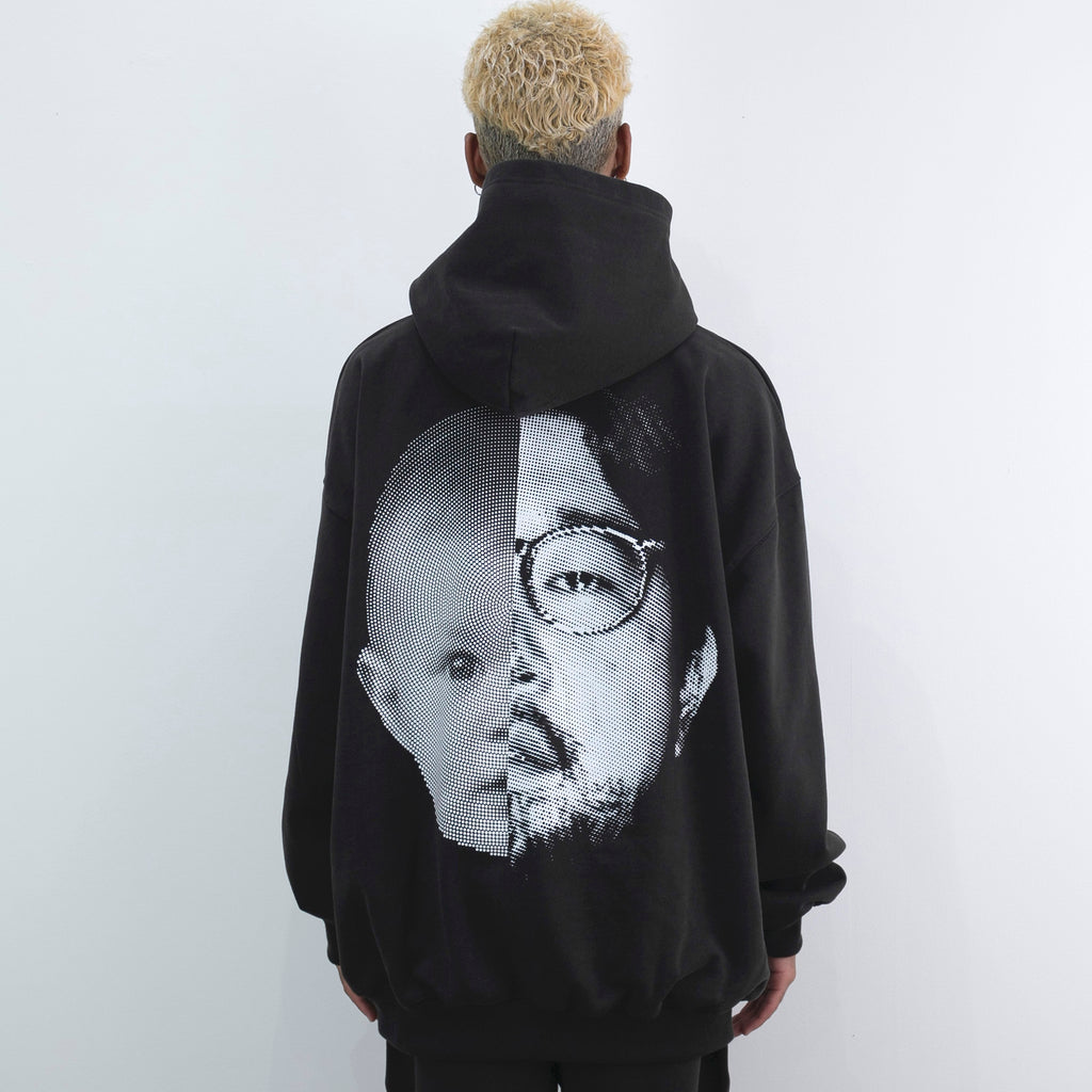 NISHIMOTO IS THE MOUTH 2 FACE SWEAT HOODIE NIM-W03 BLACK