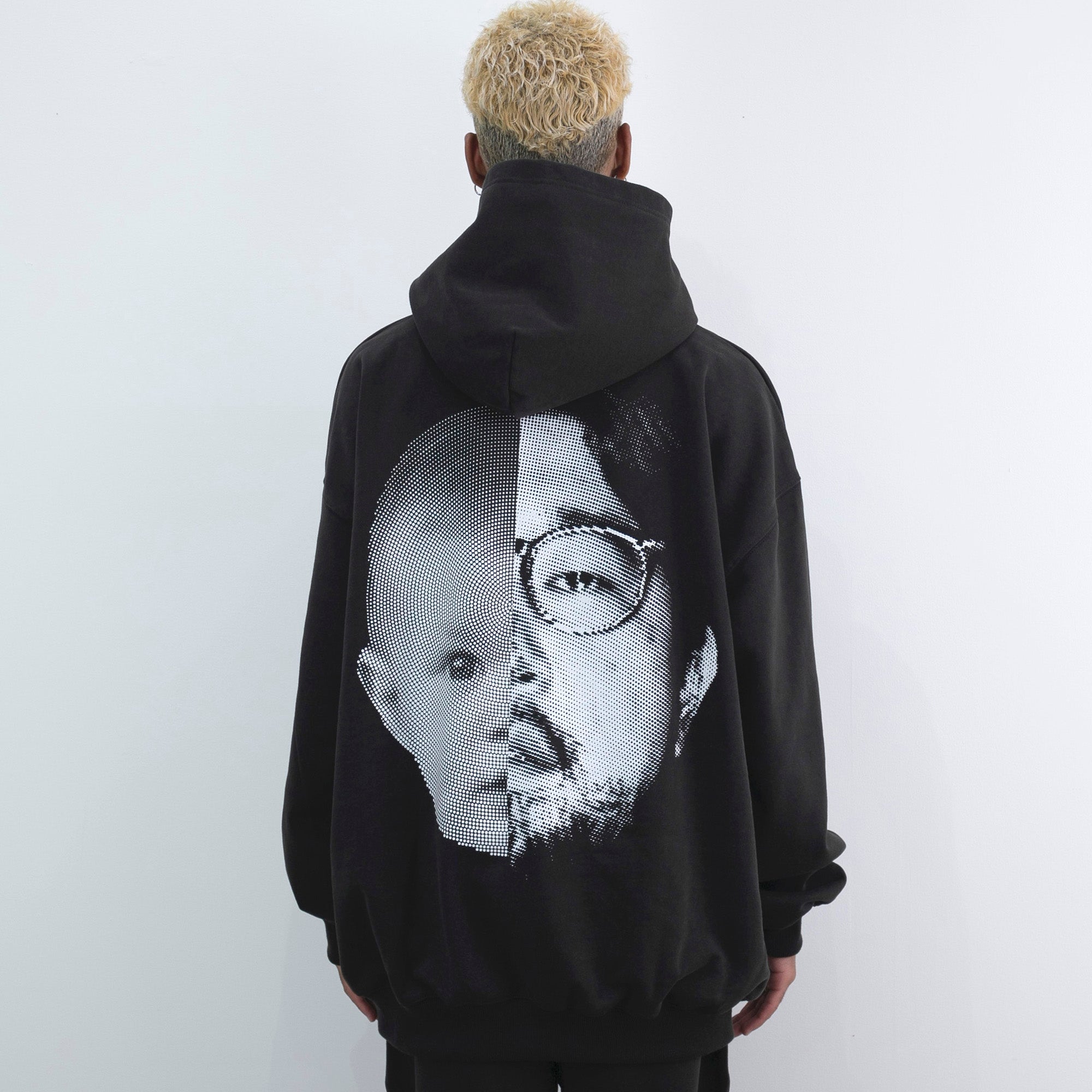 NISHIMOTO IS THE MOUTH 2 FACE SWEAT HOODIE NIM-W03 BLACK