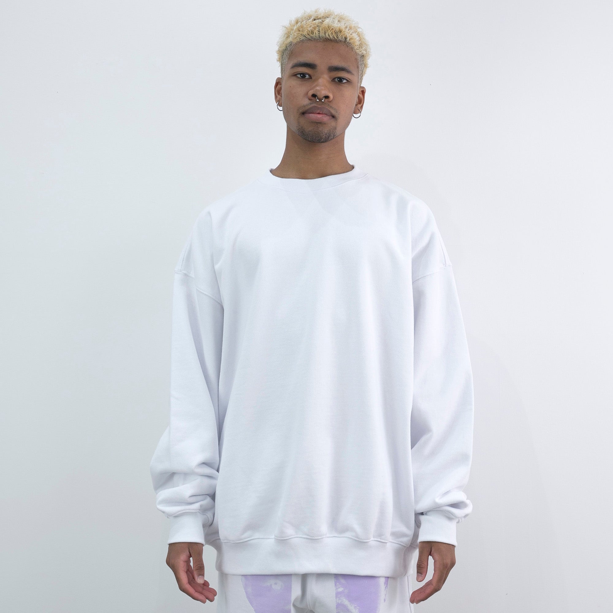 NISHIMOTO IS THE MOUTH 2 FACE SWEAT SHIRTS NIM-W04 WHITE