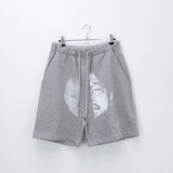 NISHIMOTO IS THE MOUTH 2 FACE SWEAT SHORTS NIM-W06 GREY