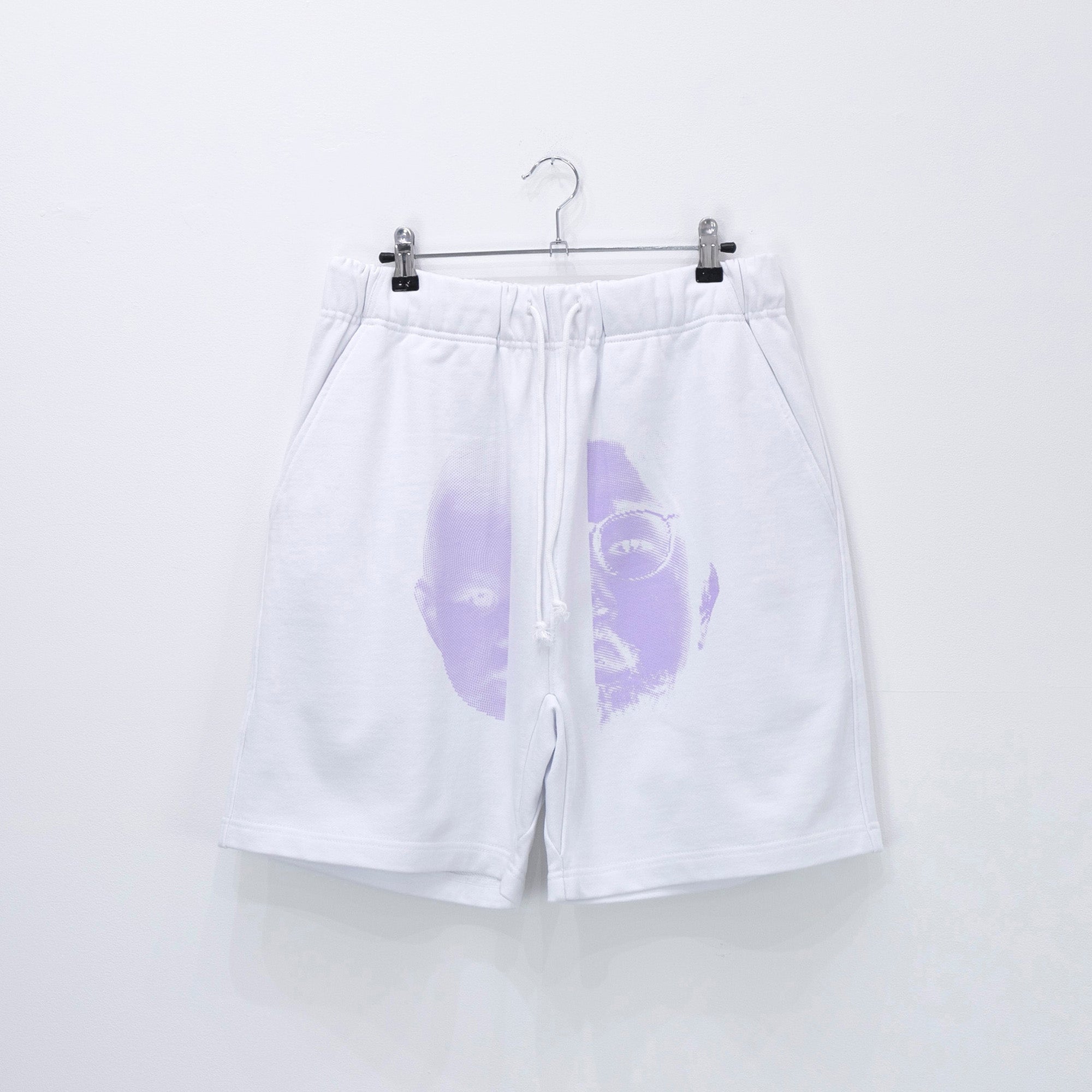 NISHIMOTO IS THE MOUTH 2 FACE SWEAT SHORTS NIM-W06 WHITE