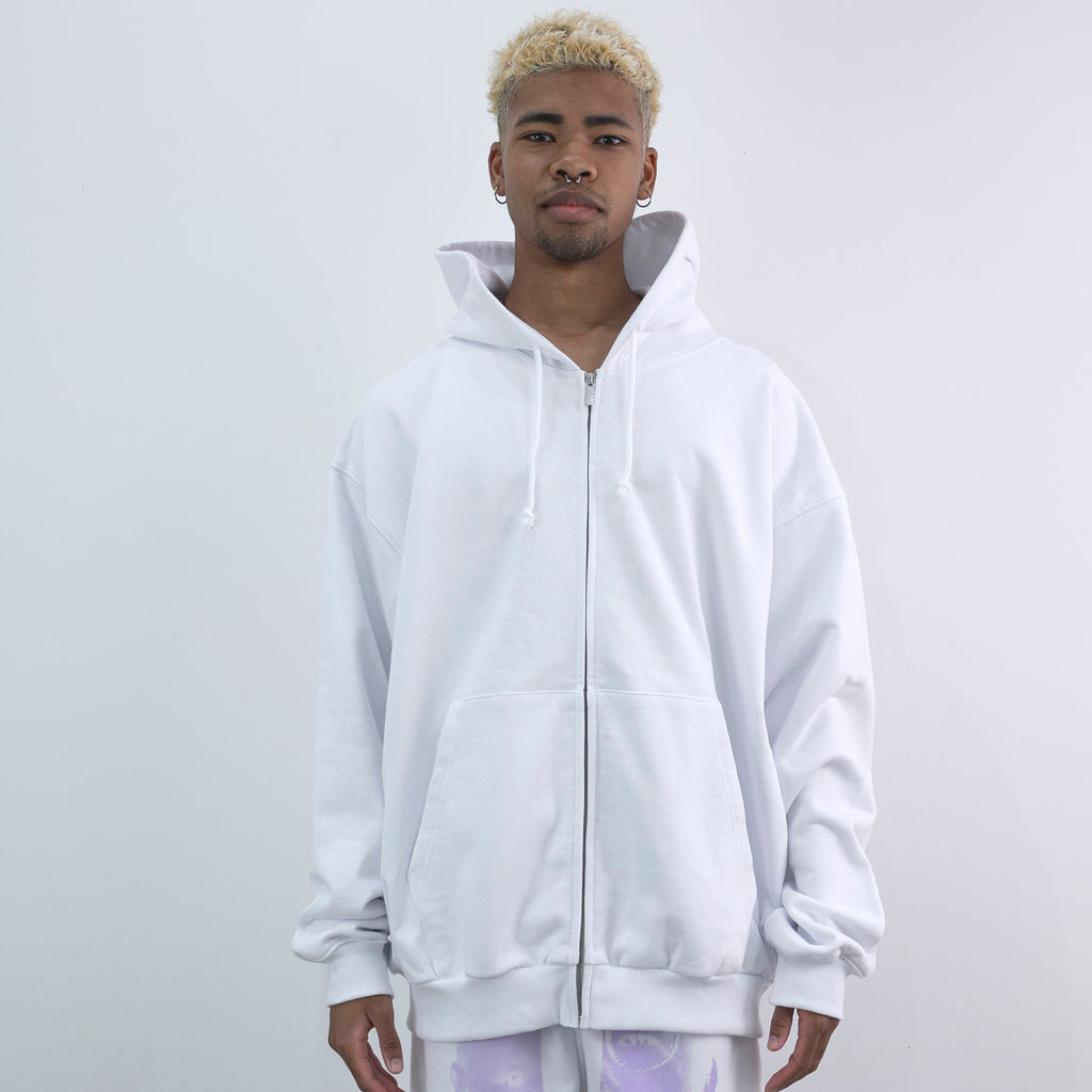NISHIMOTO IS THE MOUTH 2 FACE ZIP SWEAT HOODIE NIM-W07 WHITE