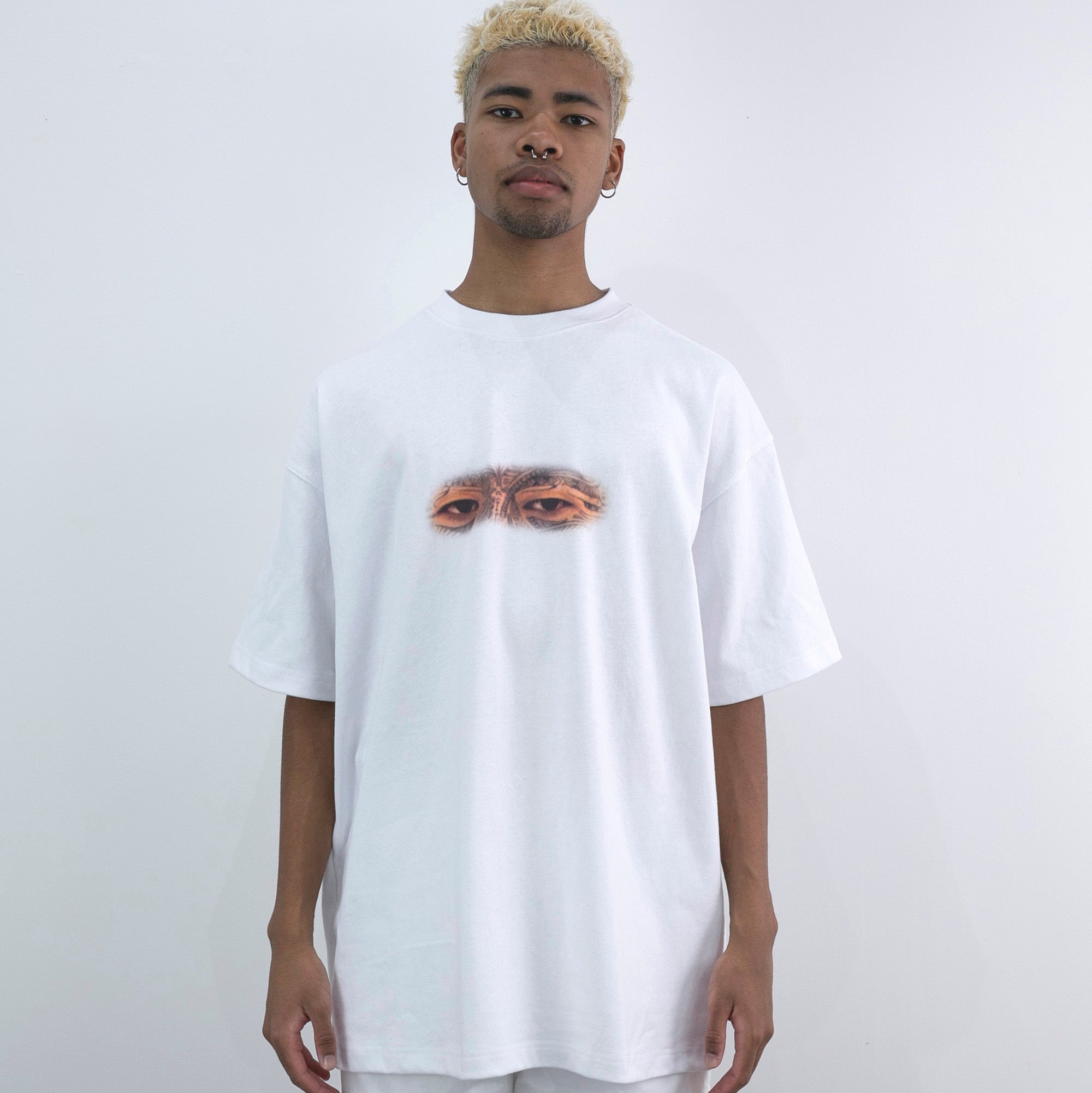 NISHIMOTO IS THE MOUTH EYES S/S TEE NIM-W31  WHITE