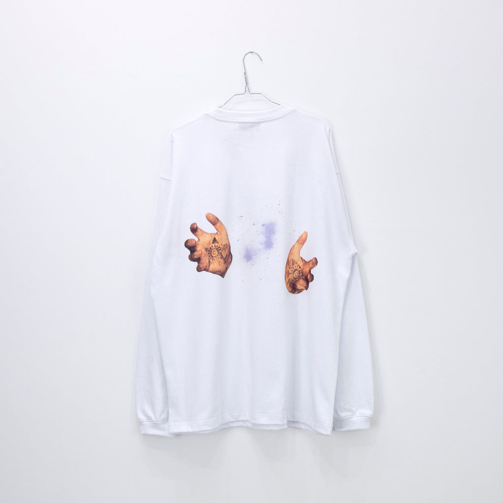 NISHIMOTO IS THE MOUTH EYES L/S TEE NIM-W32 WHITE