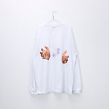 NISHIMOTO IS THE MOUTH EYES L/S TEE NIM-W32 WHITE