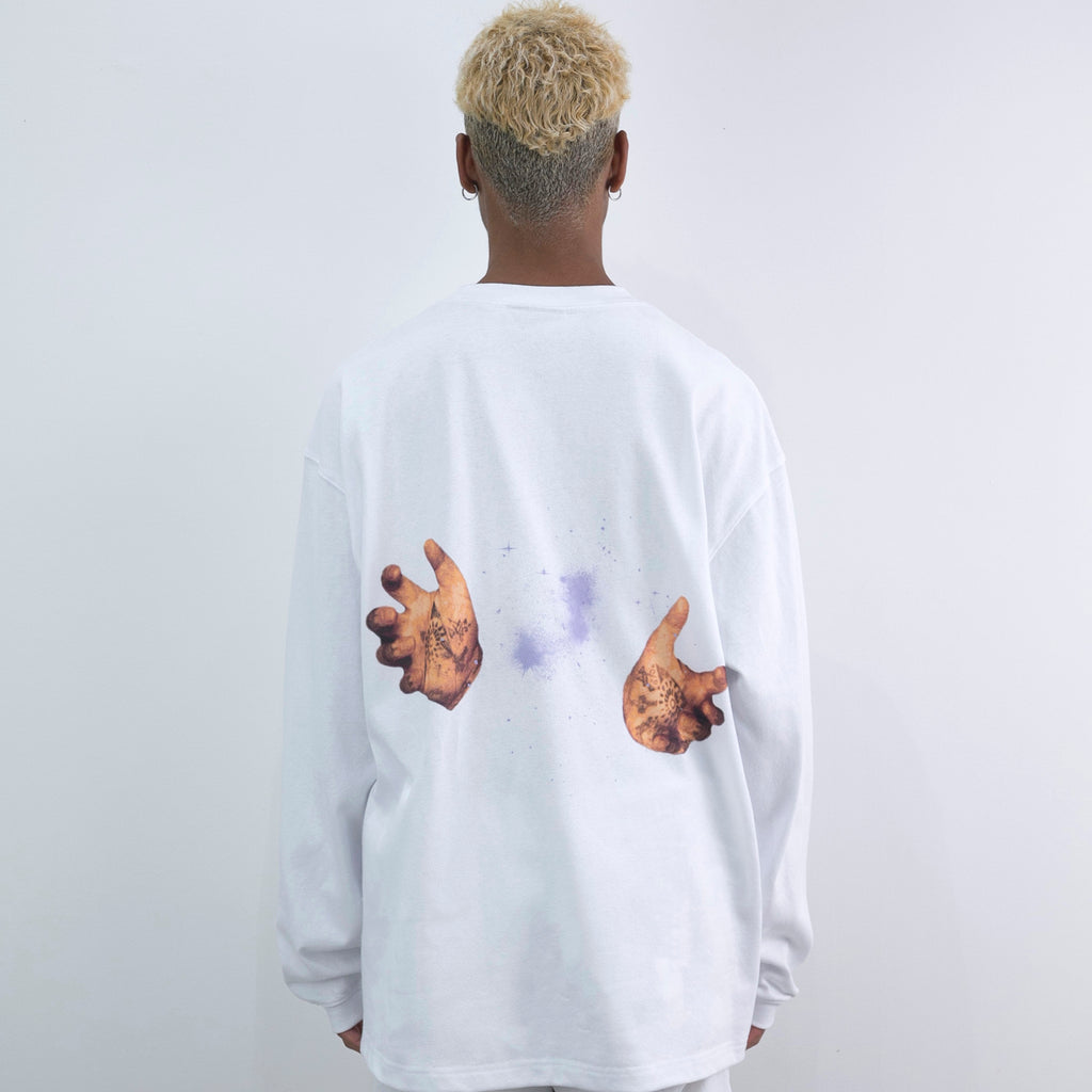 NISHIMOTO IS THE MOUTH EYES L/S TEE NIM-W32 WHITE