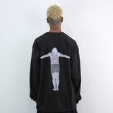 NISHIMOTO IS THE MOUTH CROSS L/S TEE NIM-W42 BLACK