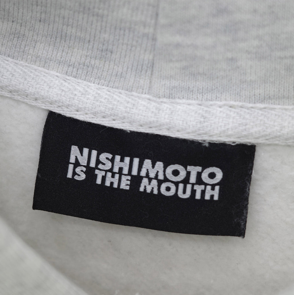 NISHIMOTO IS THE MOUTH WIDE SWEAT PONCHO NIM-WD09 LIGHT HEATHER GREY