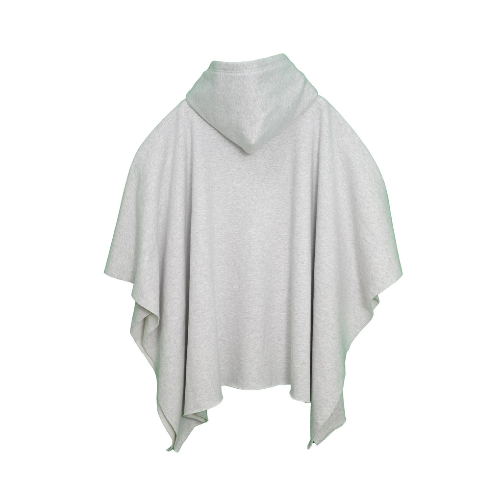 NISHIMOTO IS THE MOUTH WIDE SWEAT PONCHO NIM-WD09 LIGHT HEATHER GREY