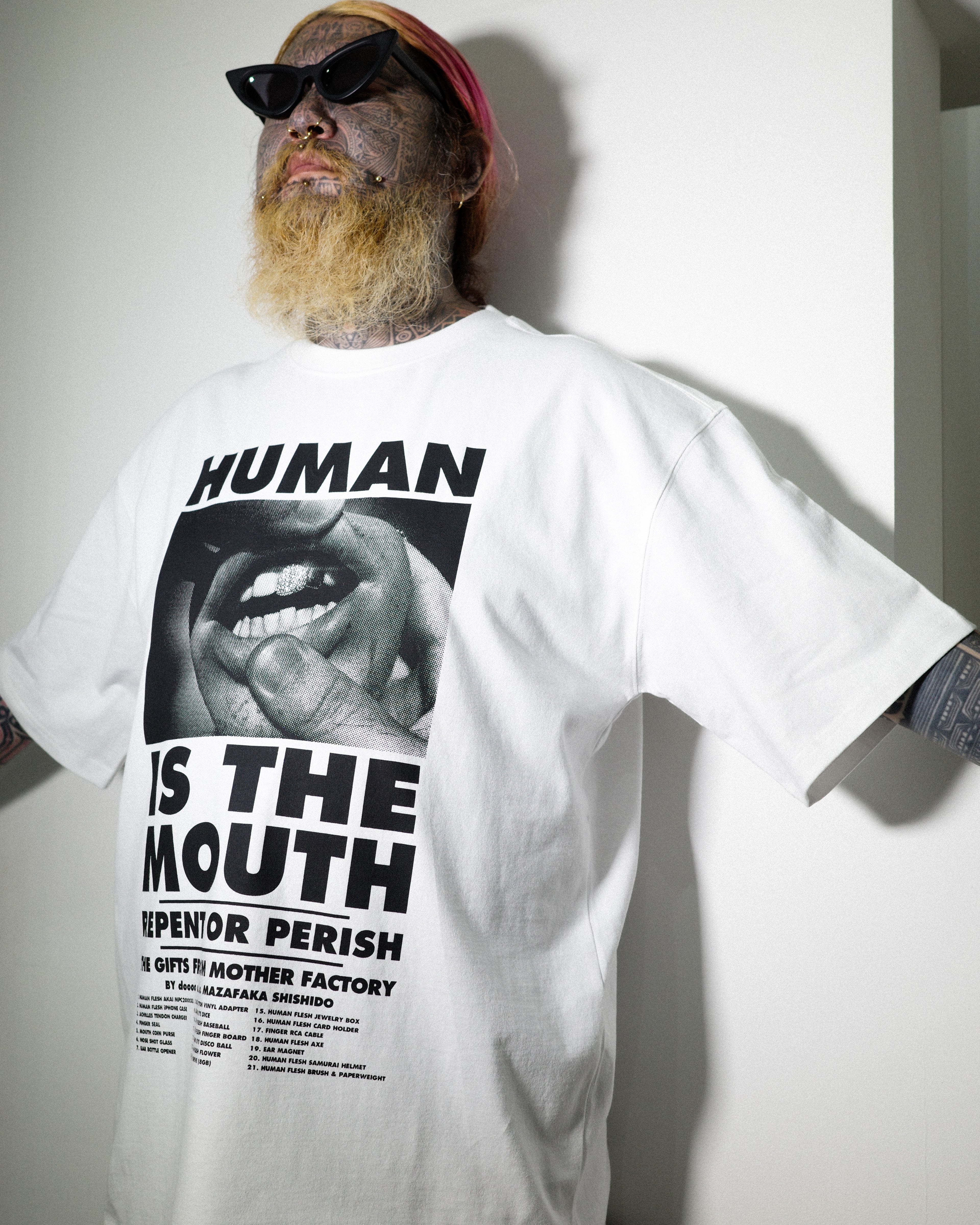NISHIMOTO IS THE MOUTH × doooo S/S TEE NIMDO-02 WHITE