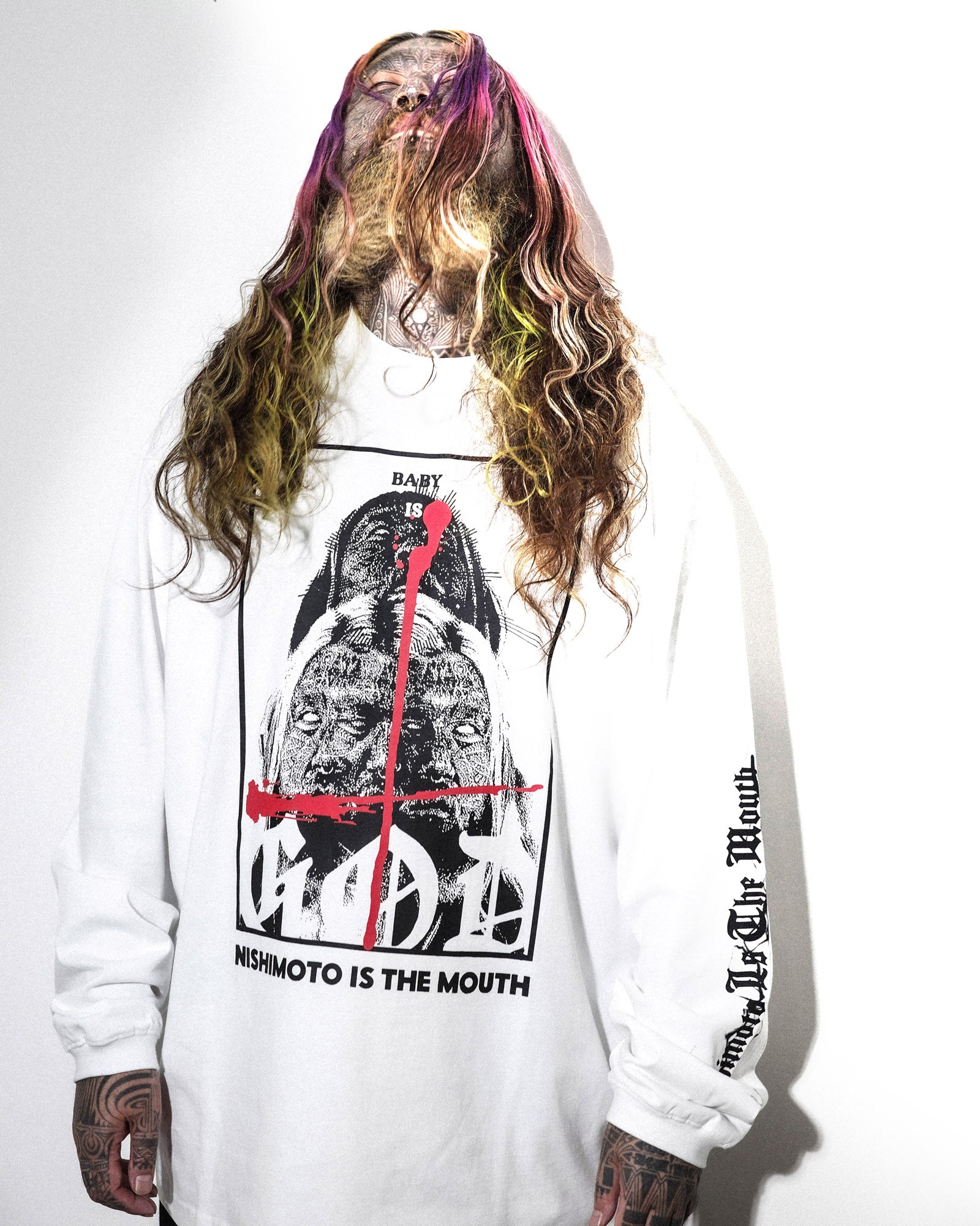 NISHIMOTO IS THE MOUTH/ Kosuke Kawamura S/S TEE NIMKK-L22 WHITE