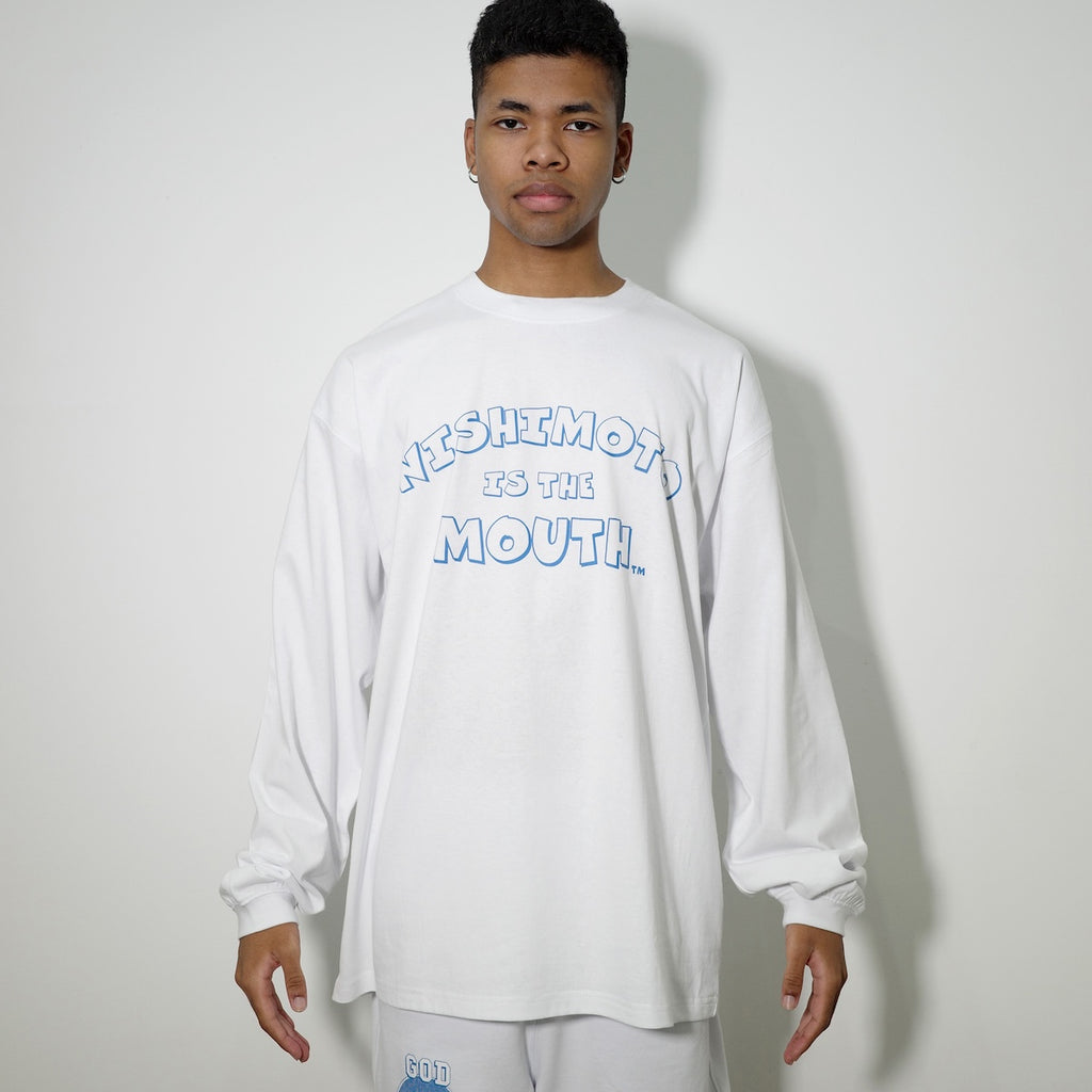 [Scheduled for delivery around the end of January 2025] NISHIMOTO IS THE MOUTH L/S TEE NIMW-L02 WHITE