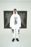 NISHIMOTO IS THE MOUTH METAL COLLAGE SWEAT HOODIE NIM-D23 WHITE