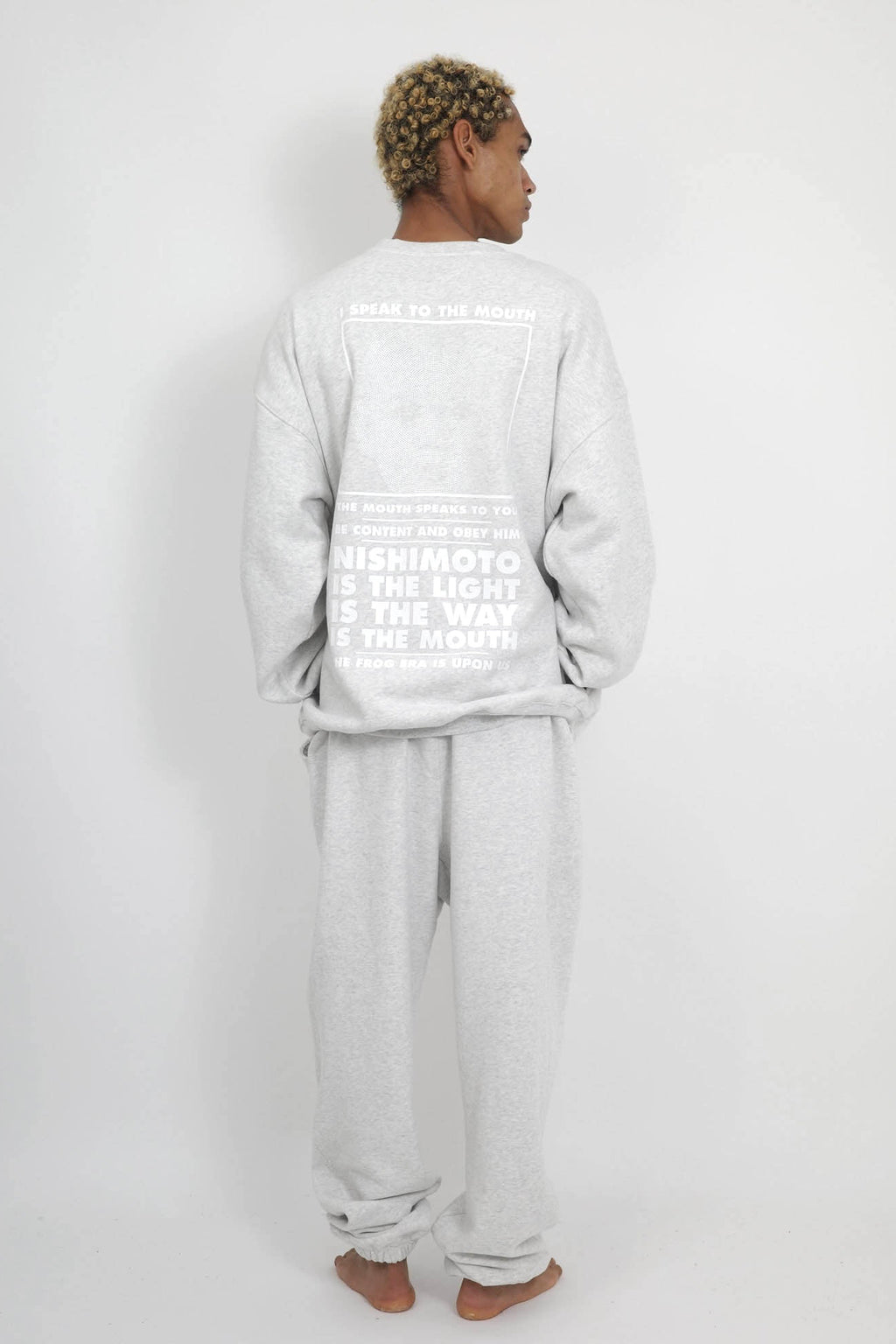 NISHIMOTO IS THE MOUTH SWEAT PANTS NIM-L15CM LIGHT HEATHER GREY