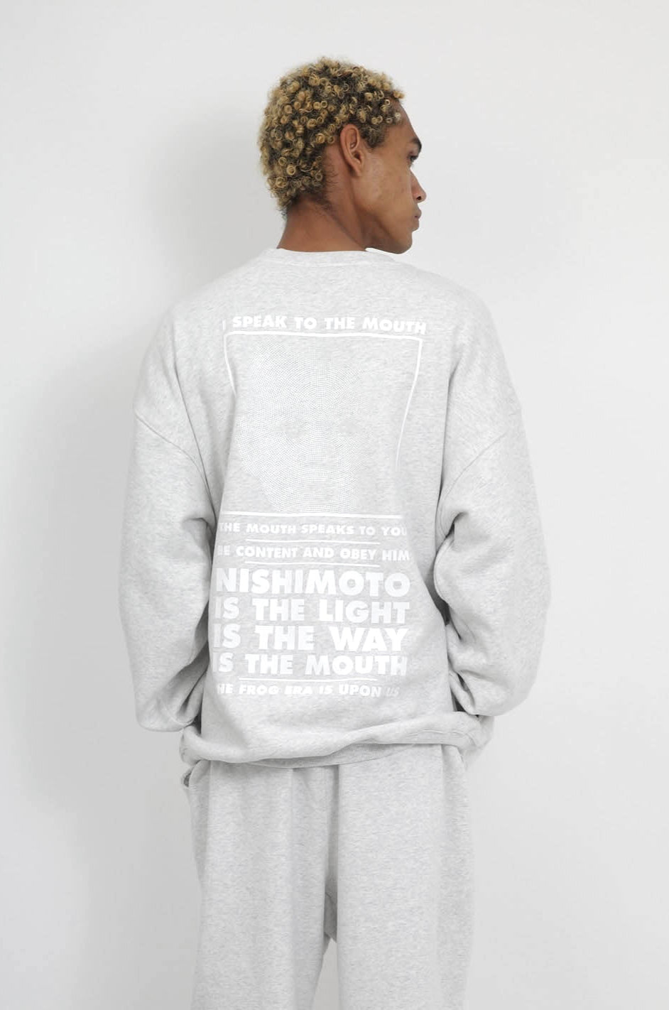 NISHIMOTO IS THE MOUTH SWEATSHIRT NIM-L14CM LIGHT HEATHER GREY