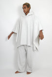 NISHIMOTO IS THE MOUTH WIDE SWEAT PONCHO NIM-WD09 LIGHT HEATHER GREY