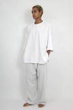 NISHIMOTO IS THE MOUTH WIDE SWEAT PANTS NIM-WD08 LIGHT HEATHER GRAY