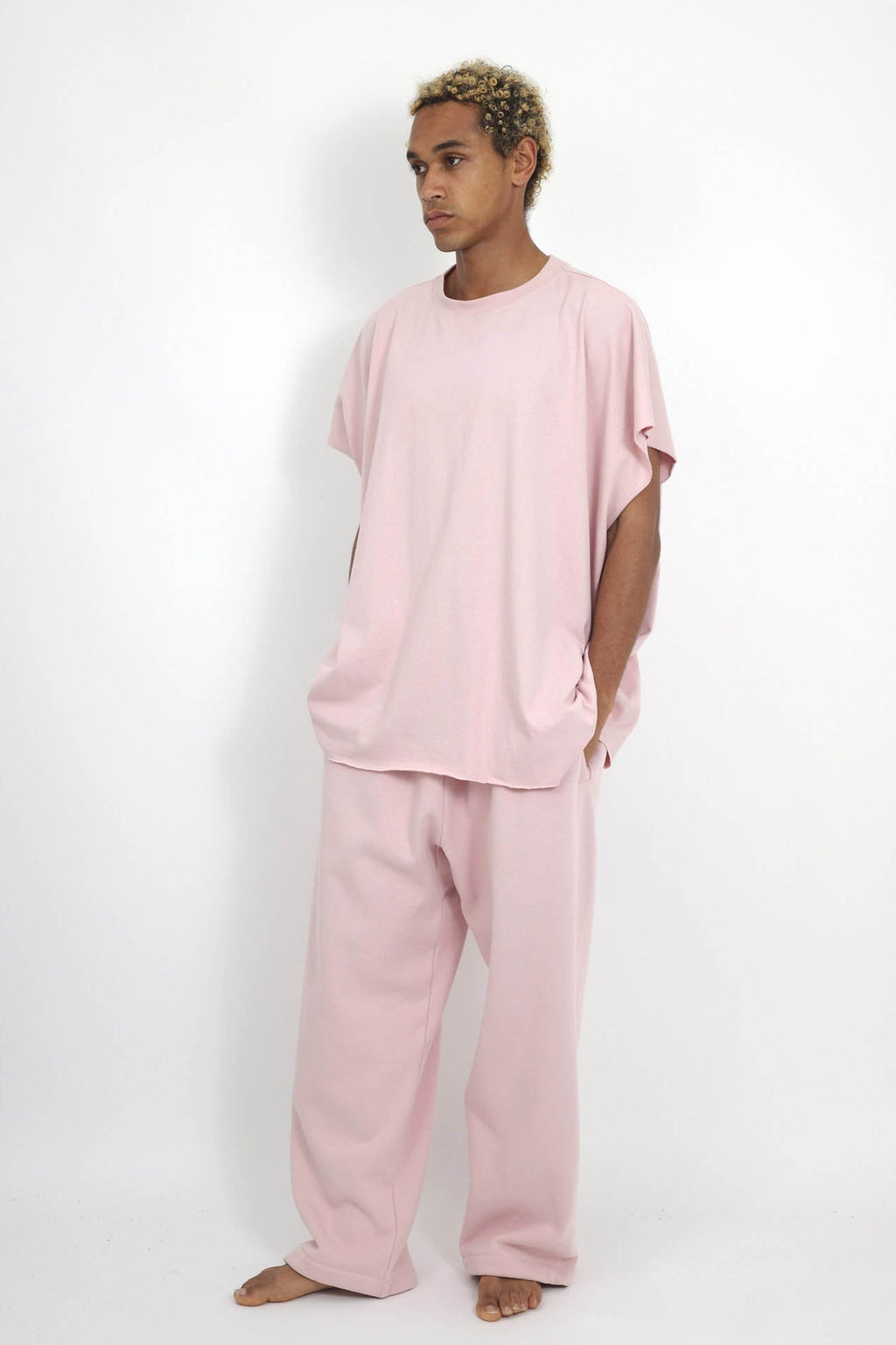NISHIMOTO IS THE MOUTH WIDE N/S TEE NIM-WD00 SMOKE PINK