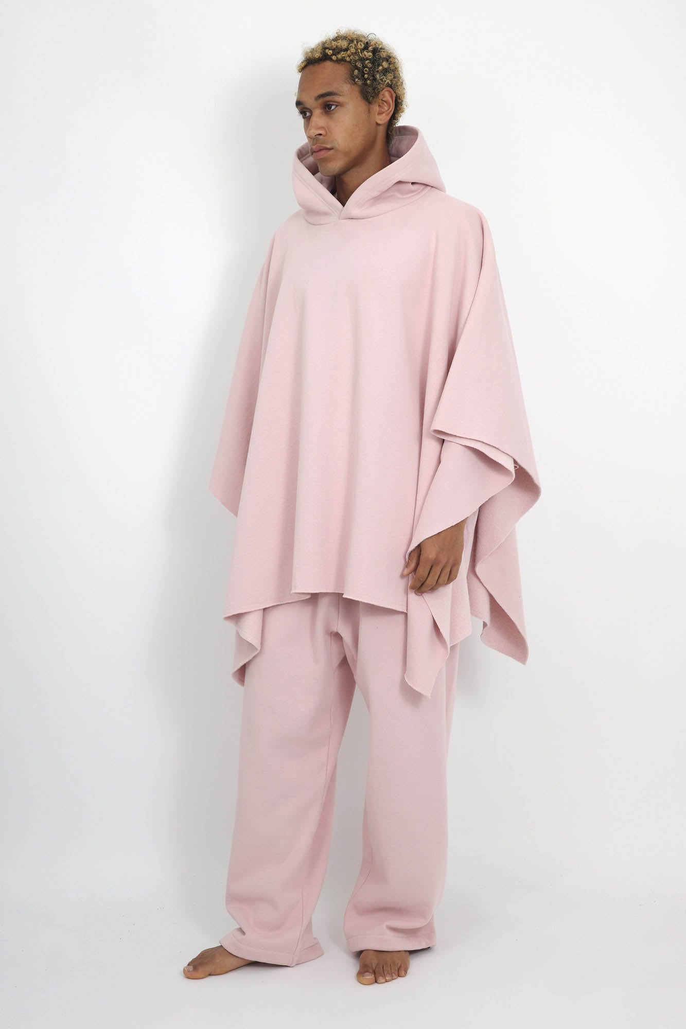 NISHIMOTO IS THE MOUTH WIDE SWEAT PONCHO NIM-WD09 SMOKE PINK