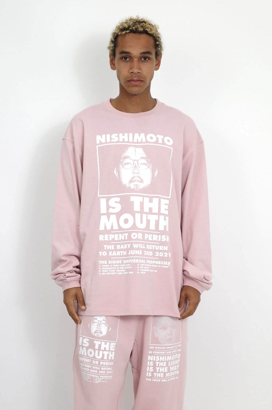 NISHIMOTO IS THE MOUTH L/S TEE NIM-L12CM SMOKE PINK