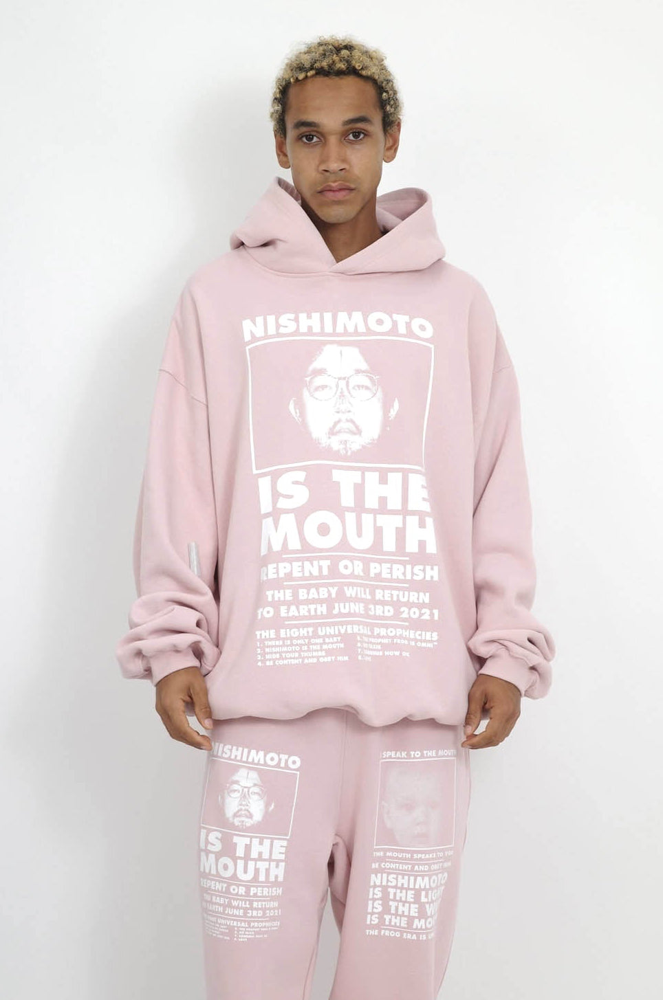 NISHIMOTO IS THE MOUTH SWEAT HOODIE NIM-L13CM SMOKE PINK