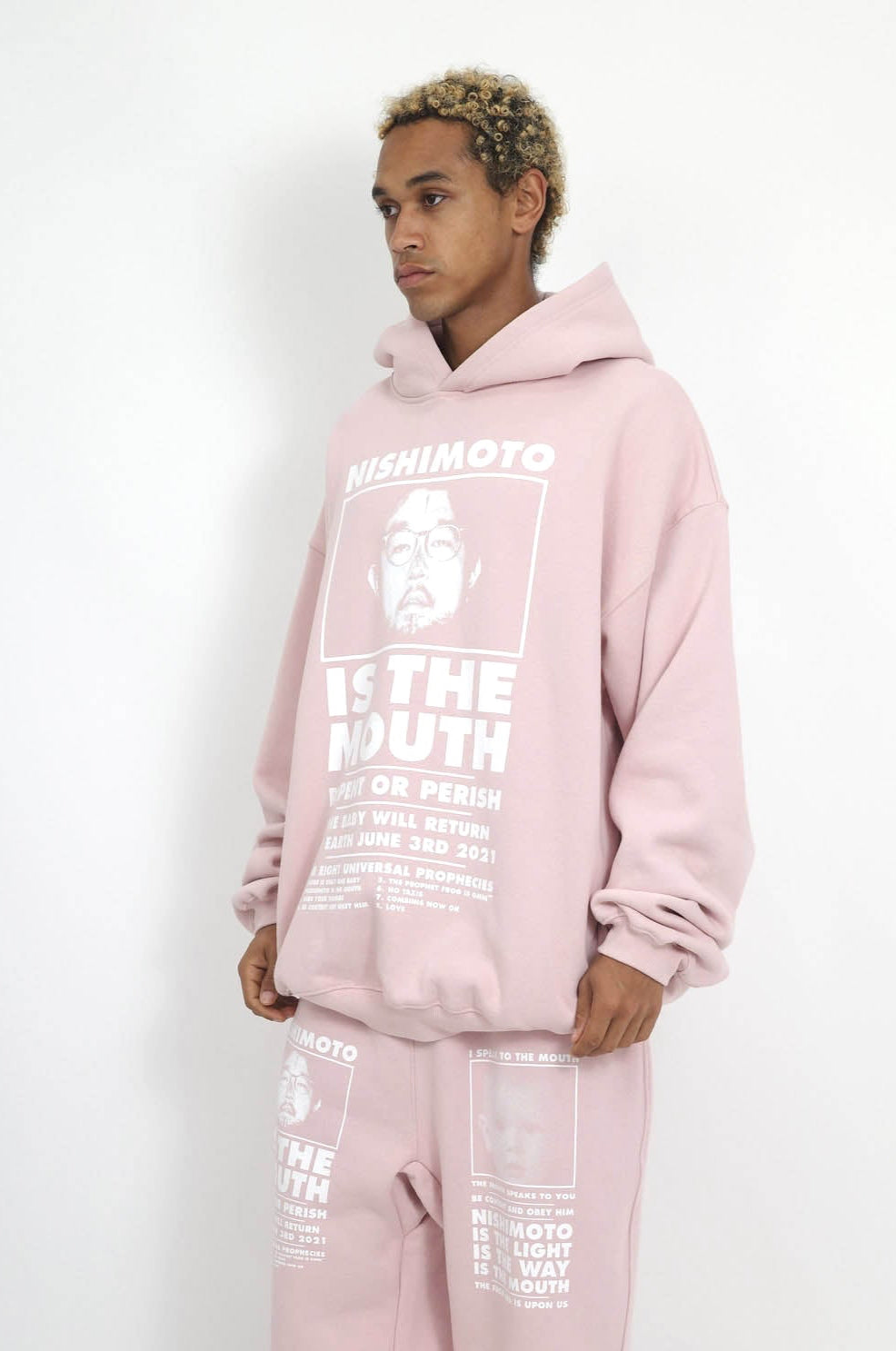 NISHIMOTO IS THE MOUTH SWEAT HOODIE NIM-L13CM SMOKE PINK