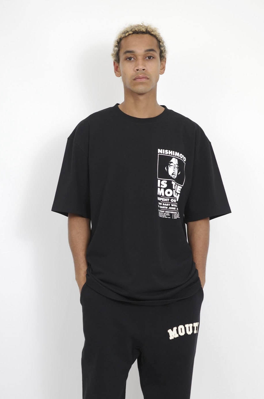 NISHIMOTO IS THE MOUTH S/S TEE NIM-SP01C BLACK/WHITE