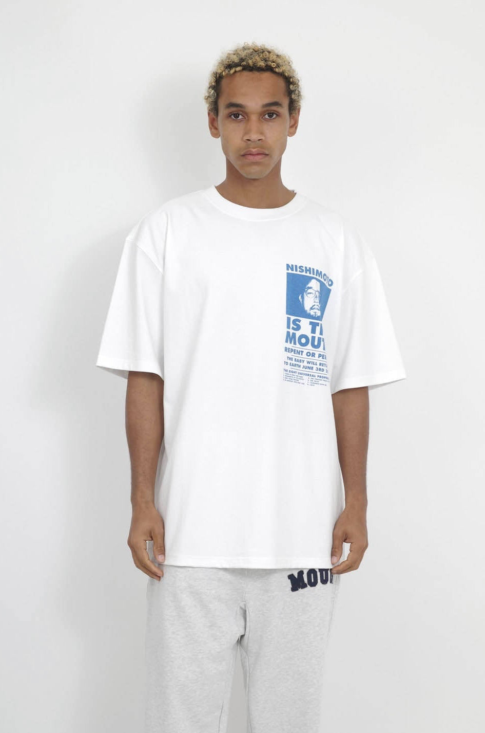 NISHIMOTO IS THE MOUTH S/S TEE NIM-SP01C WHITE/BLUE