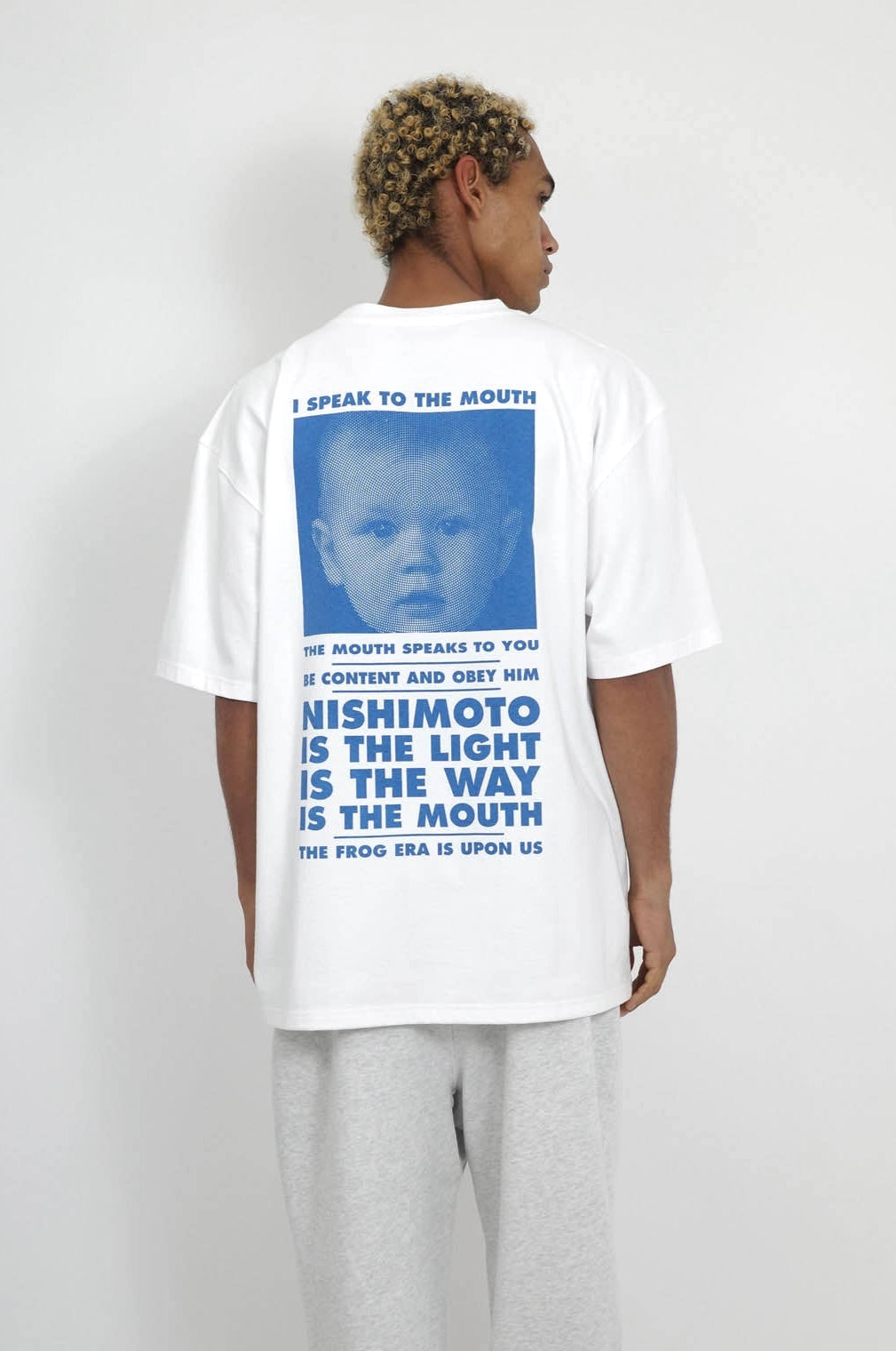NISHIMOTO IS THE MOUTH S/S TEE NIM-SP01C WHITE/BLUE